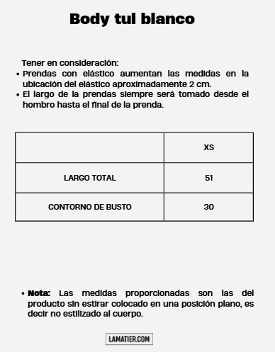 Body Tul Blanco