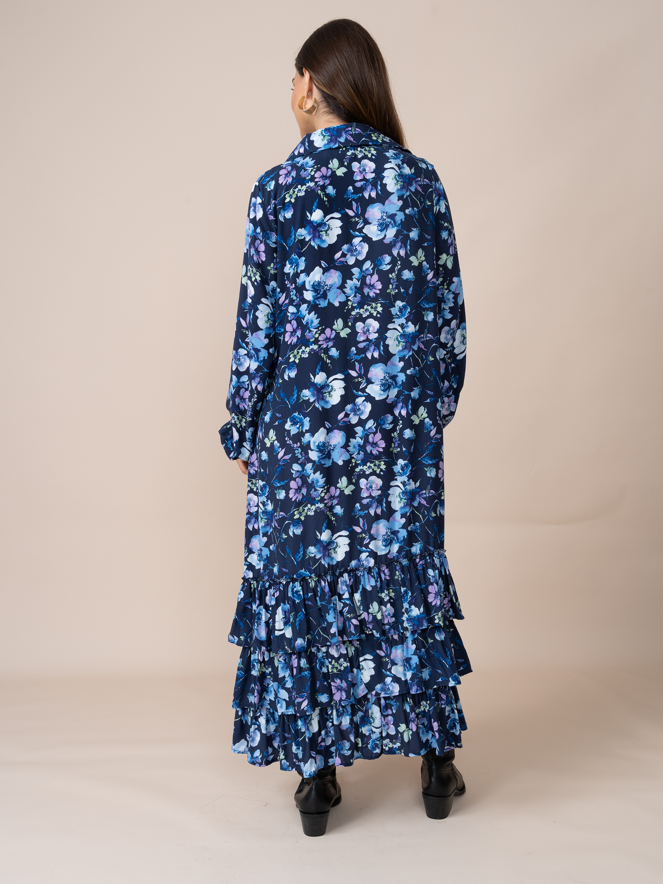 Vestido Micaela Estampado Azul