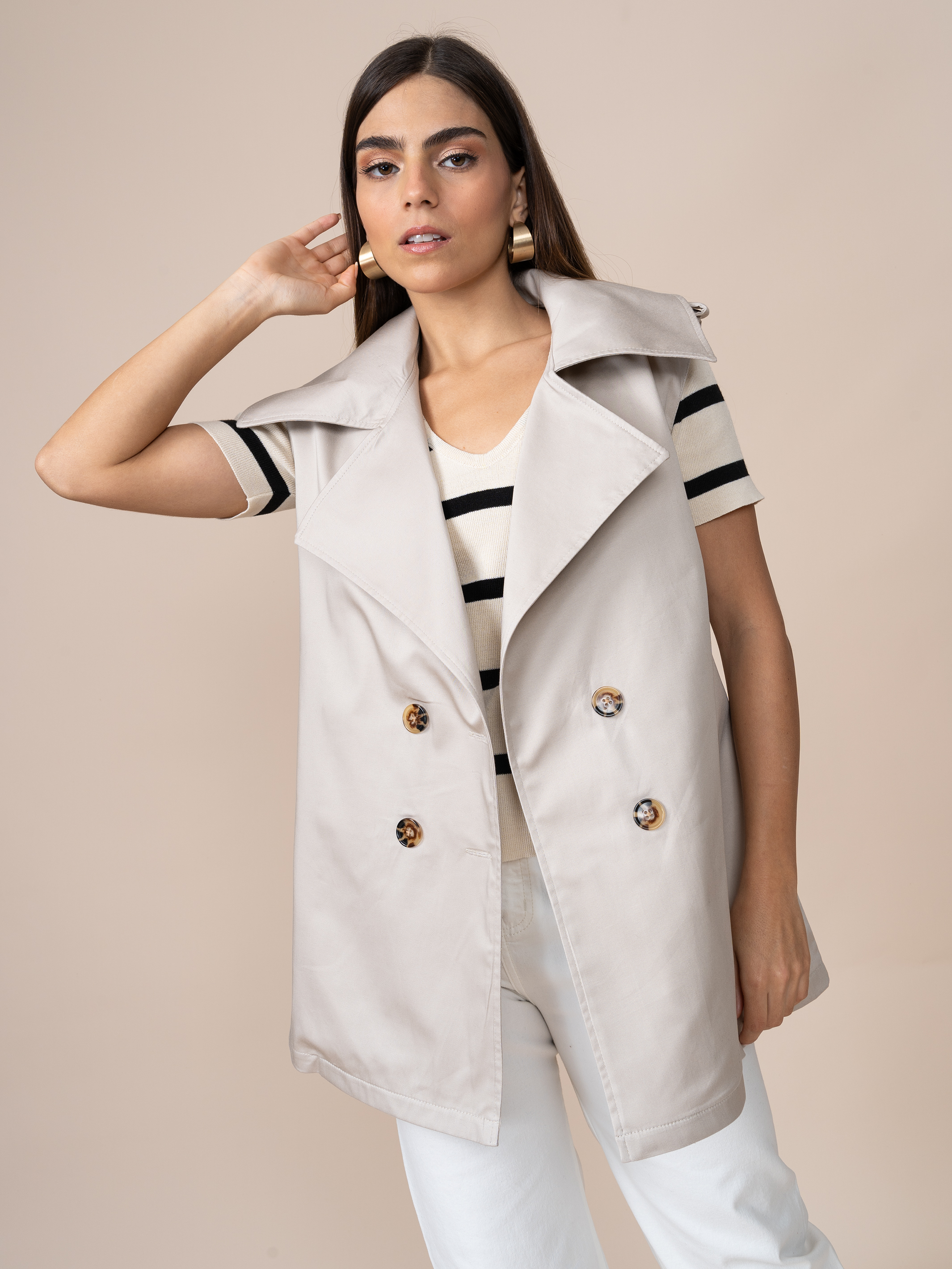 Chaleco Trench Beige