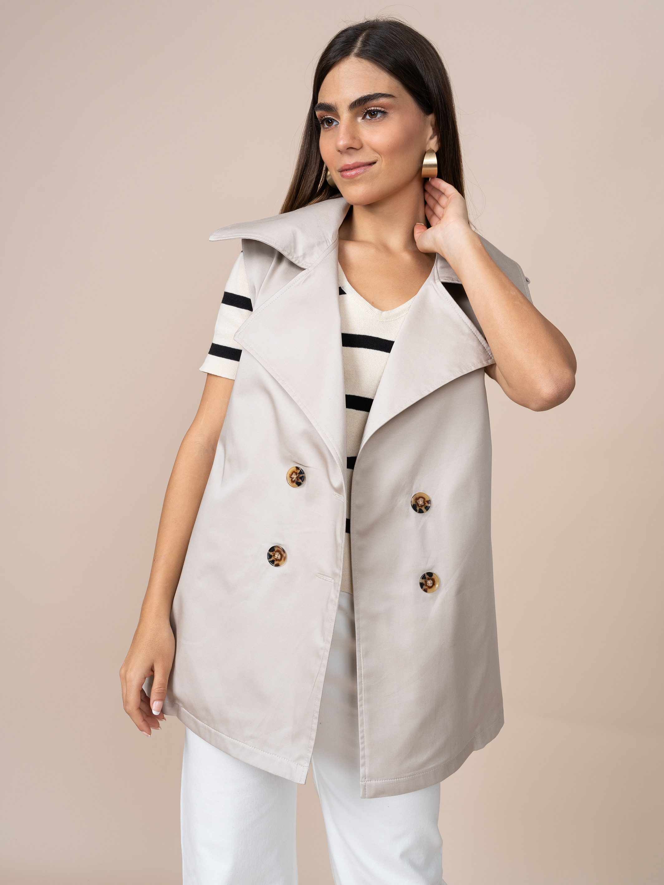 Chaleco Trench Beige