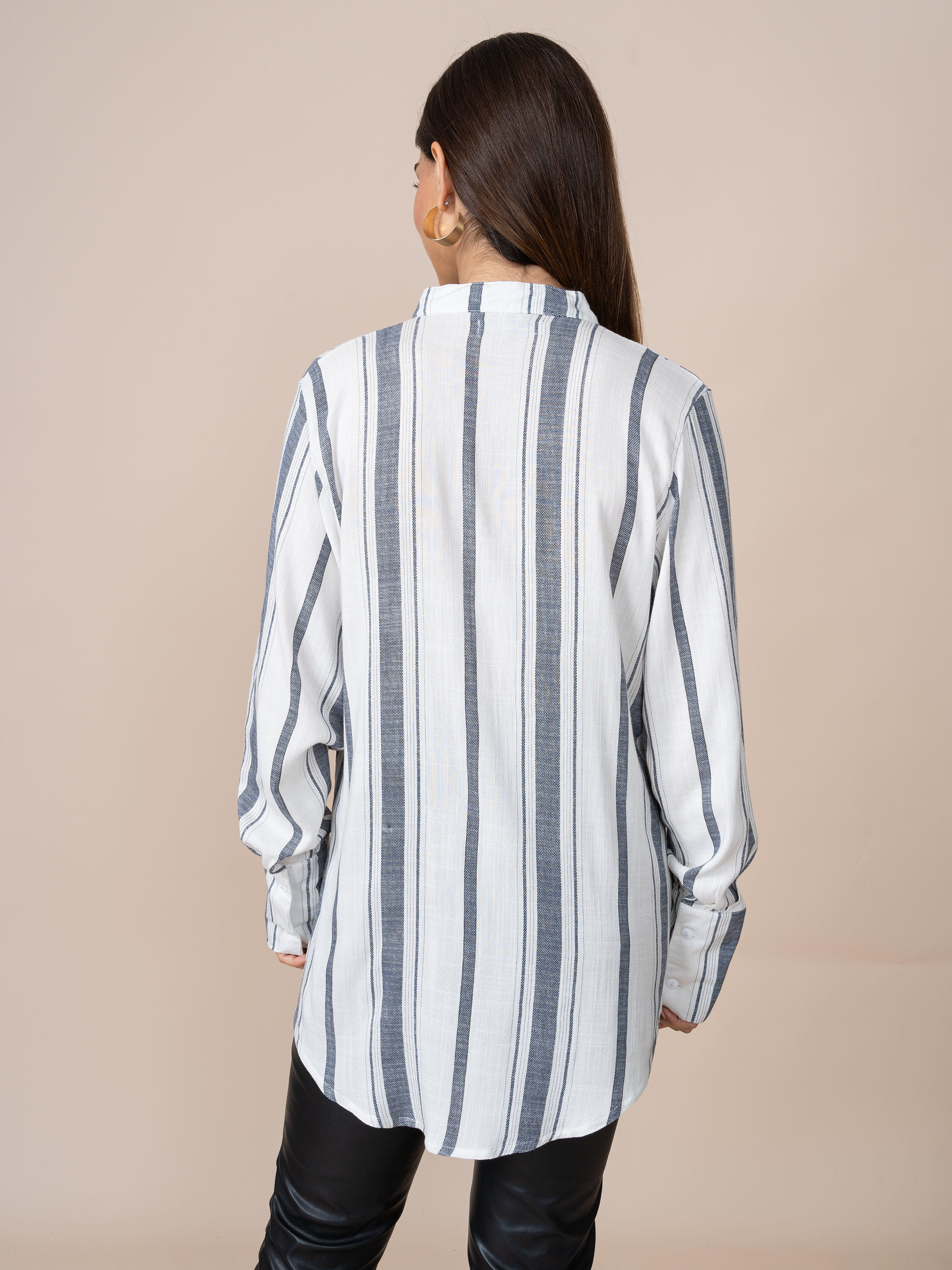 Blusa Gianina Rayas Plomo