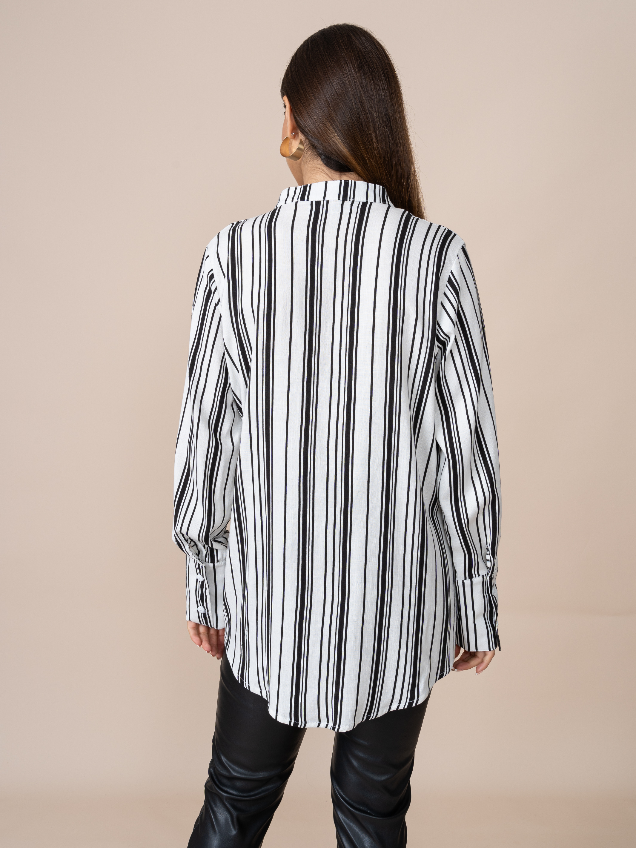 Blusa Gianina Rayas Negras