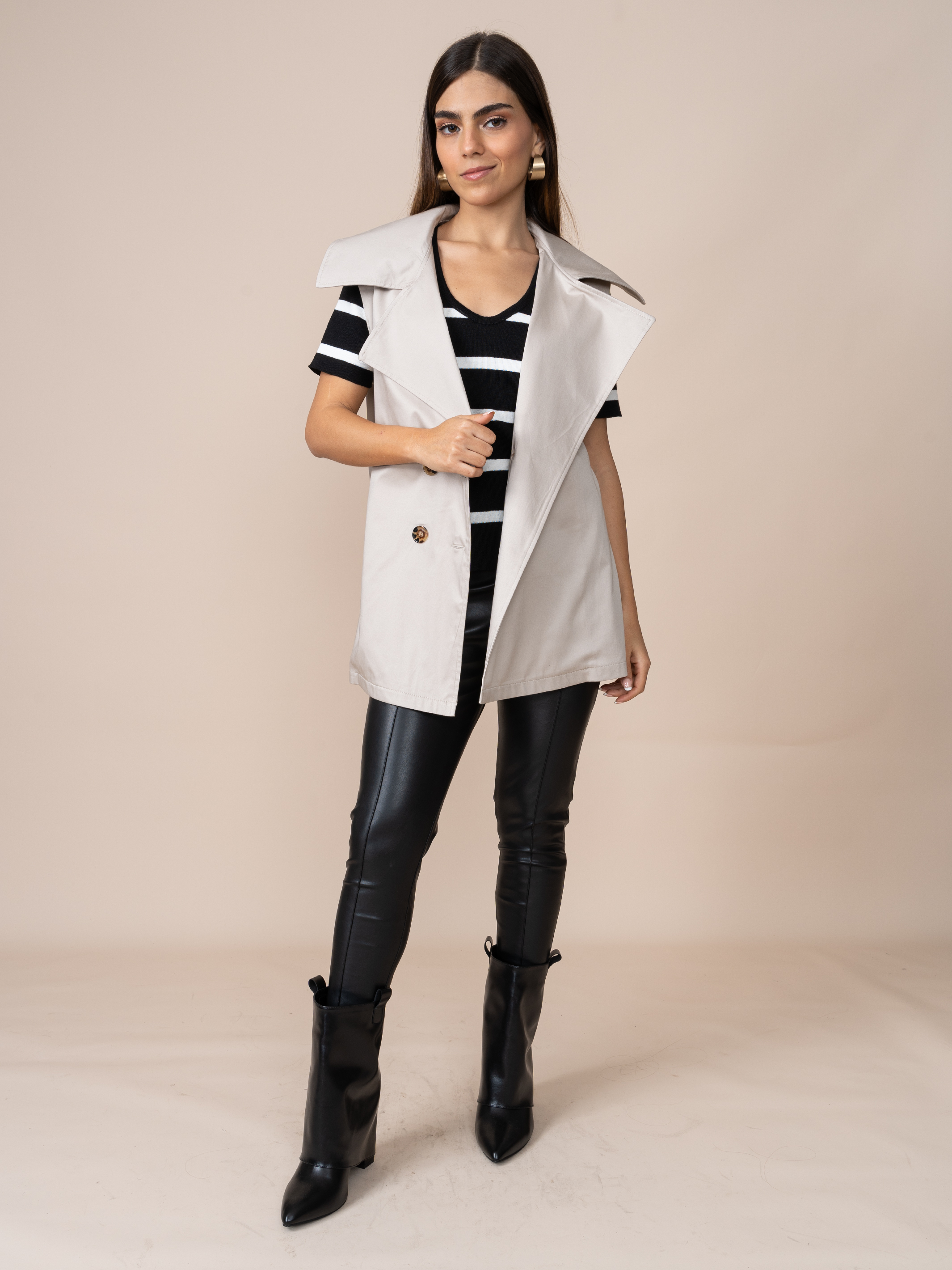Chaleco Trench Beige