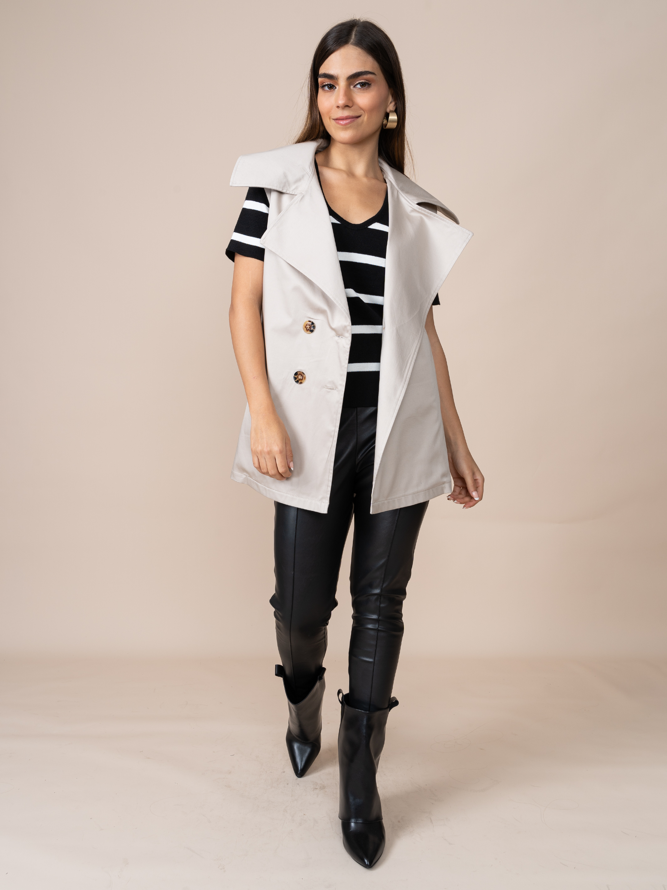 Chaleco Trench Beige