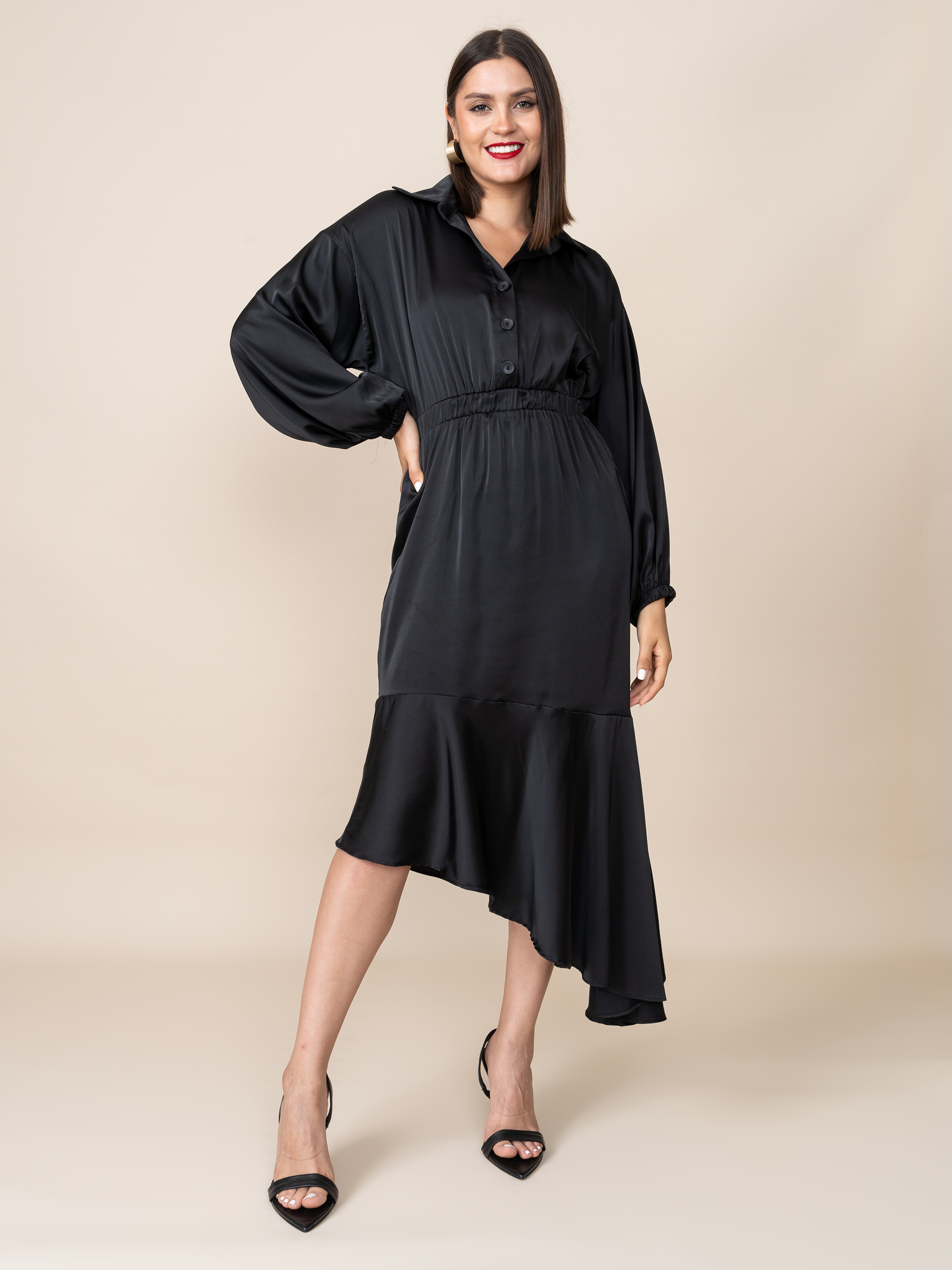 Vestido de Seda Jimena Negro