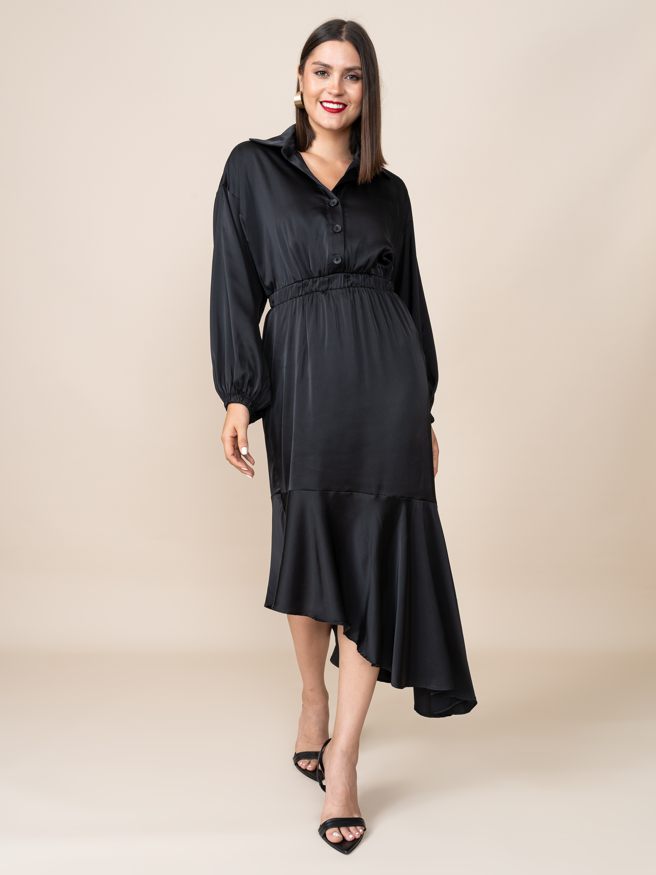 Vestido de Seda Jimena Negro
