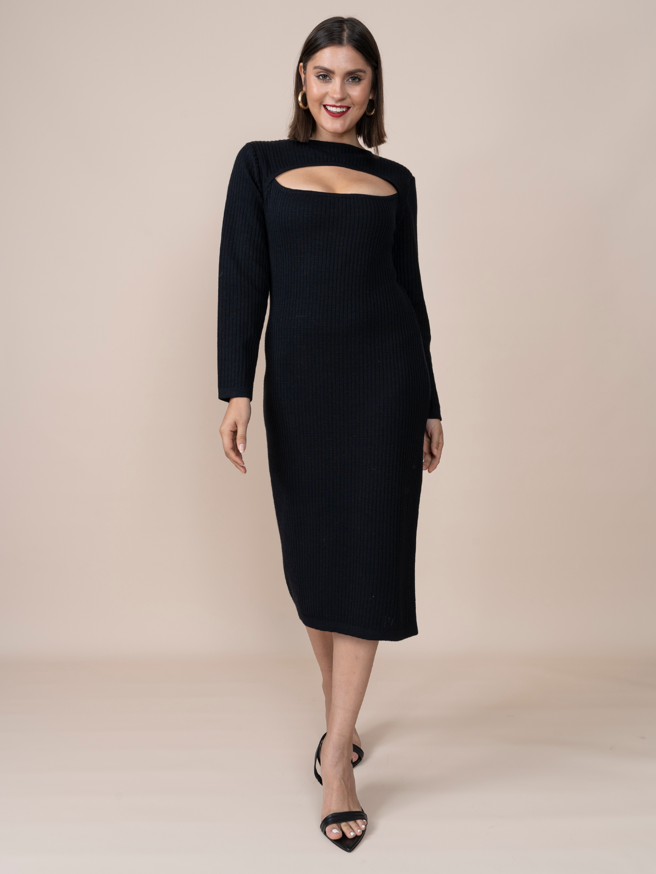 Letty Beige Knitted Dress