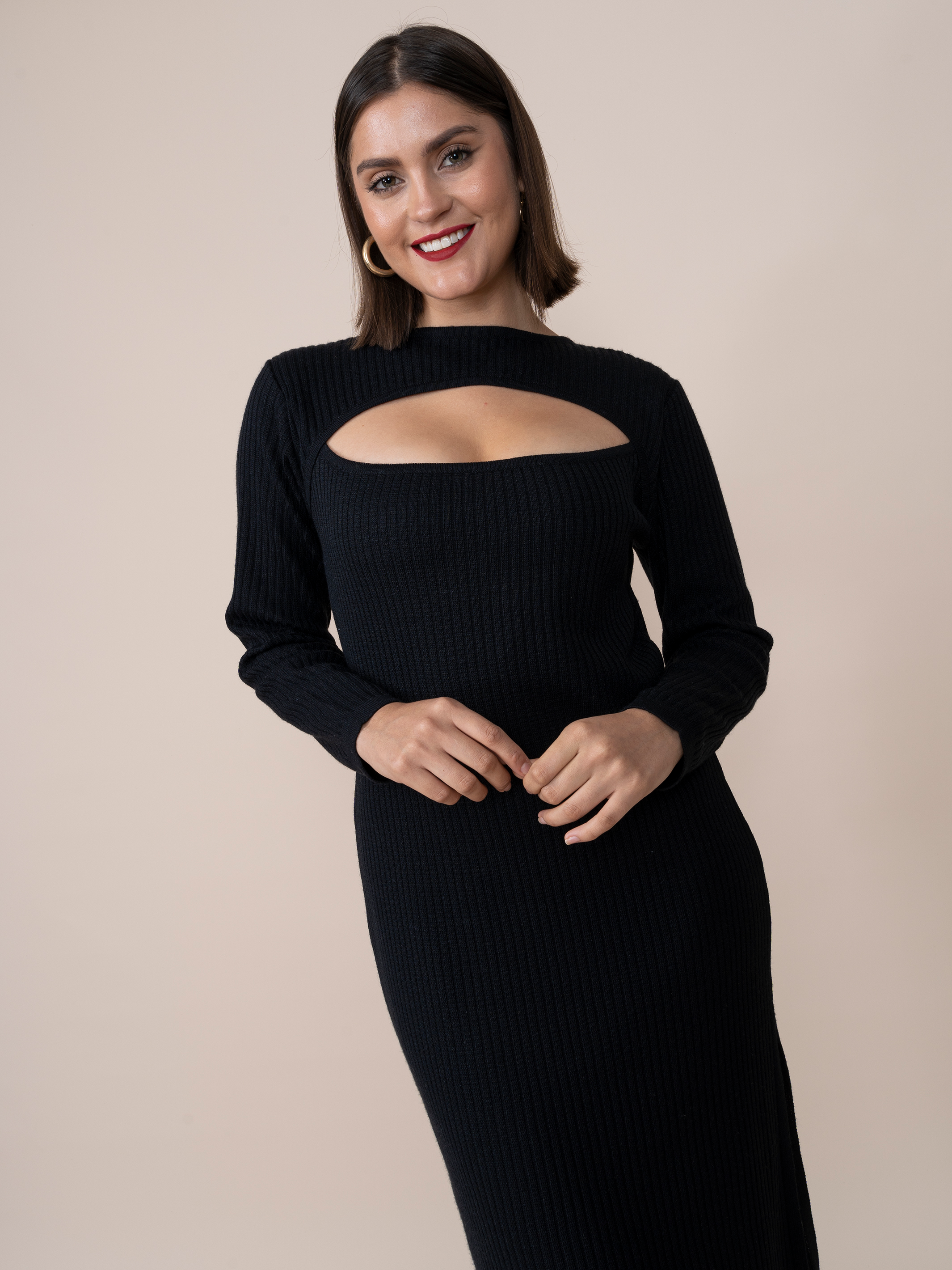 Letty Beige Knitted Dress