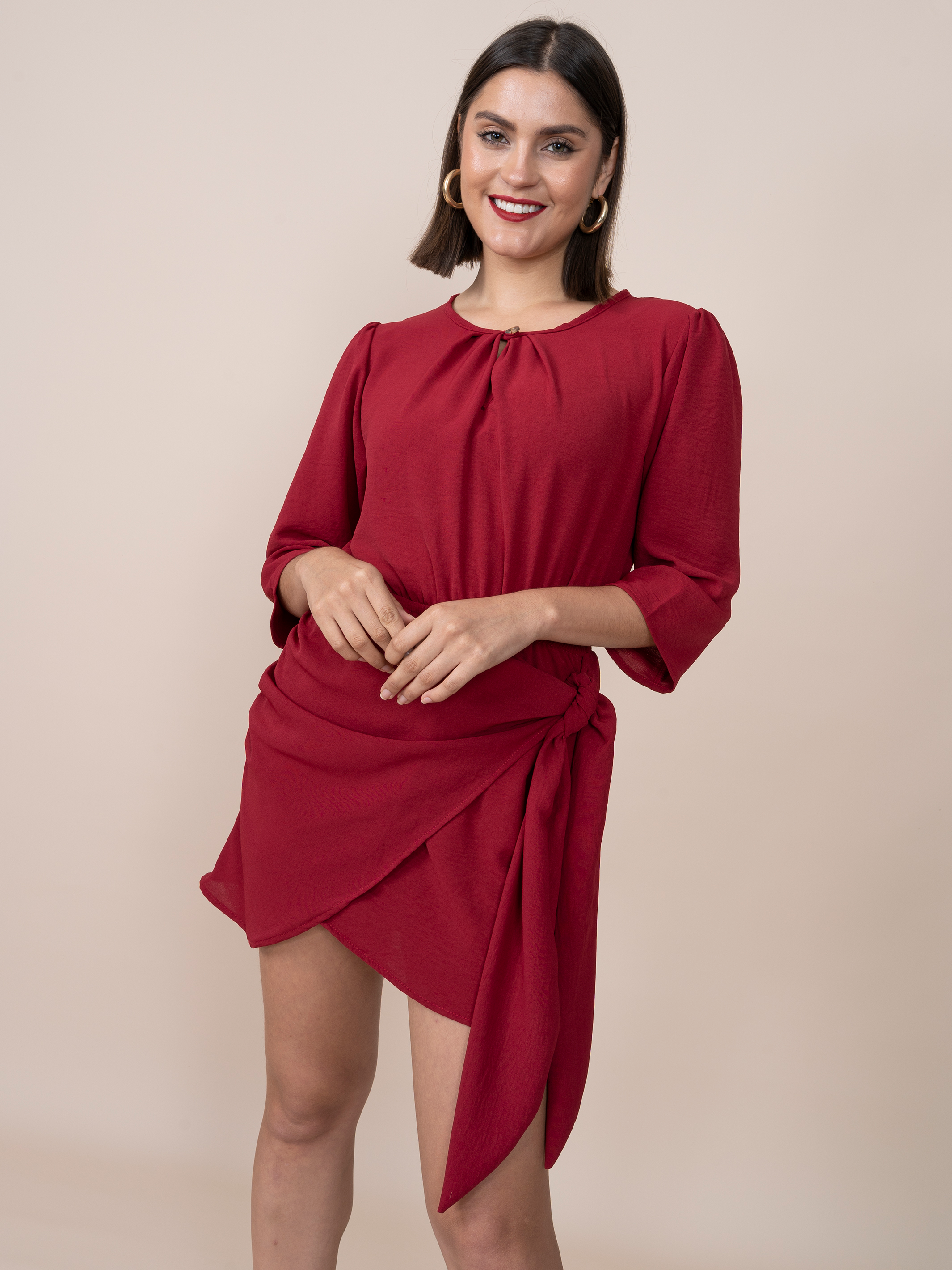 Vestido Flavia Guinda