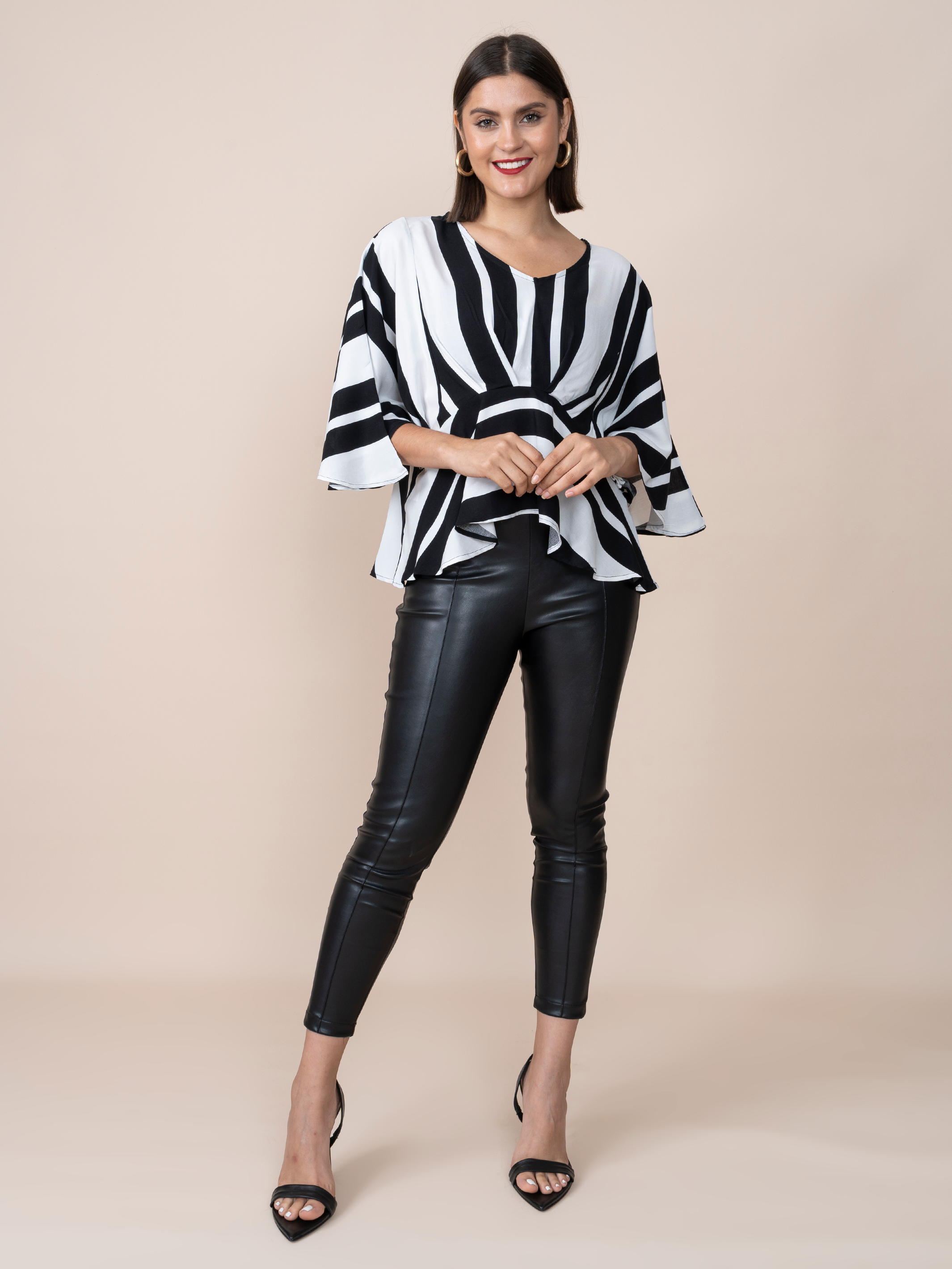 Karina Blouse Leaves Print