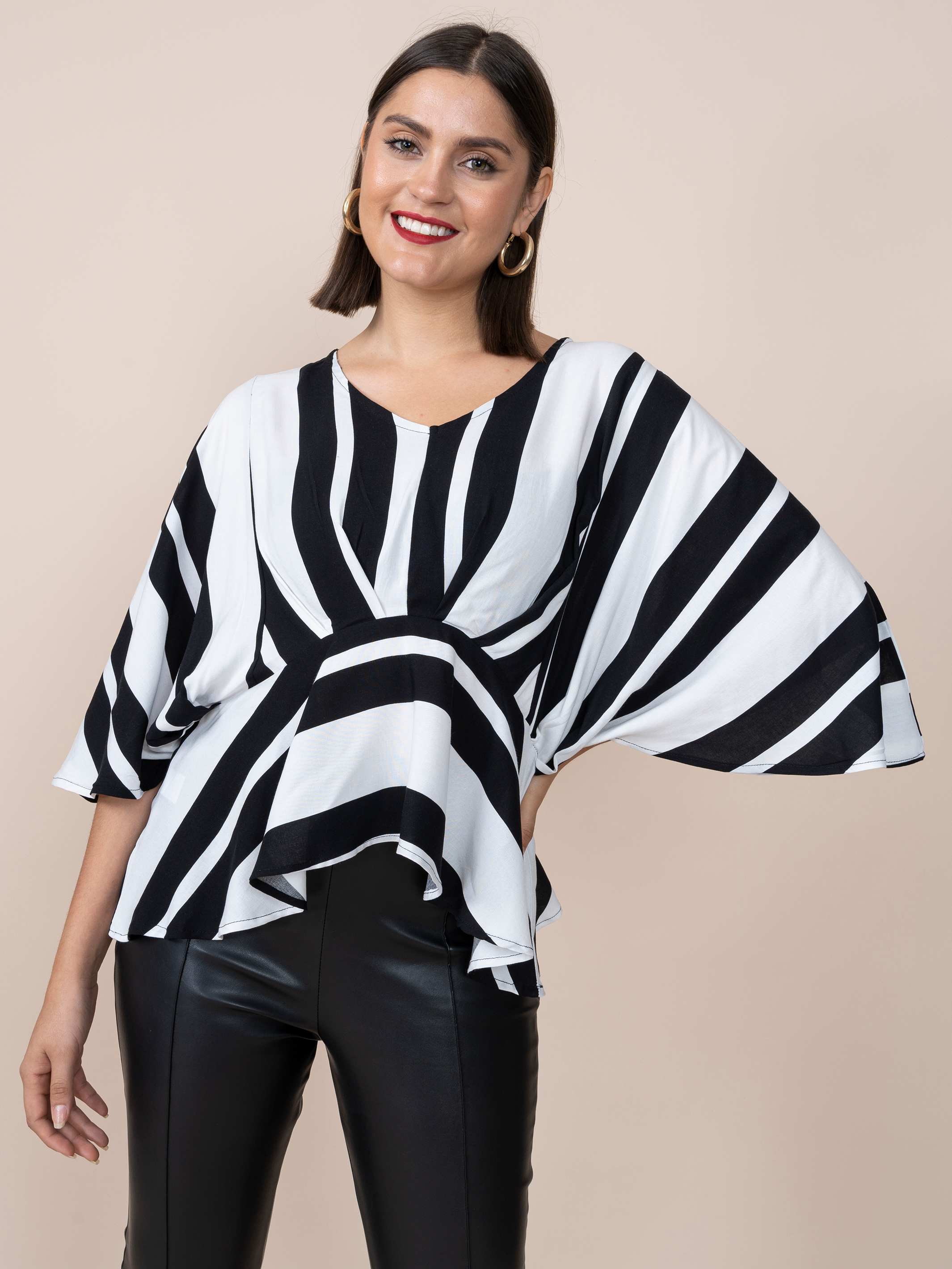Karina Blouse Leaves Print