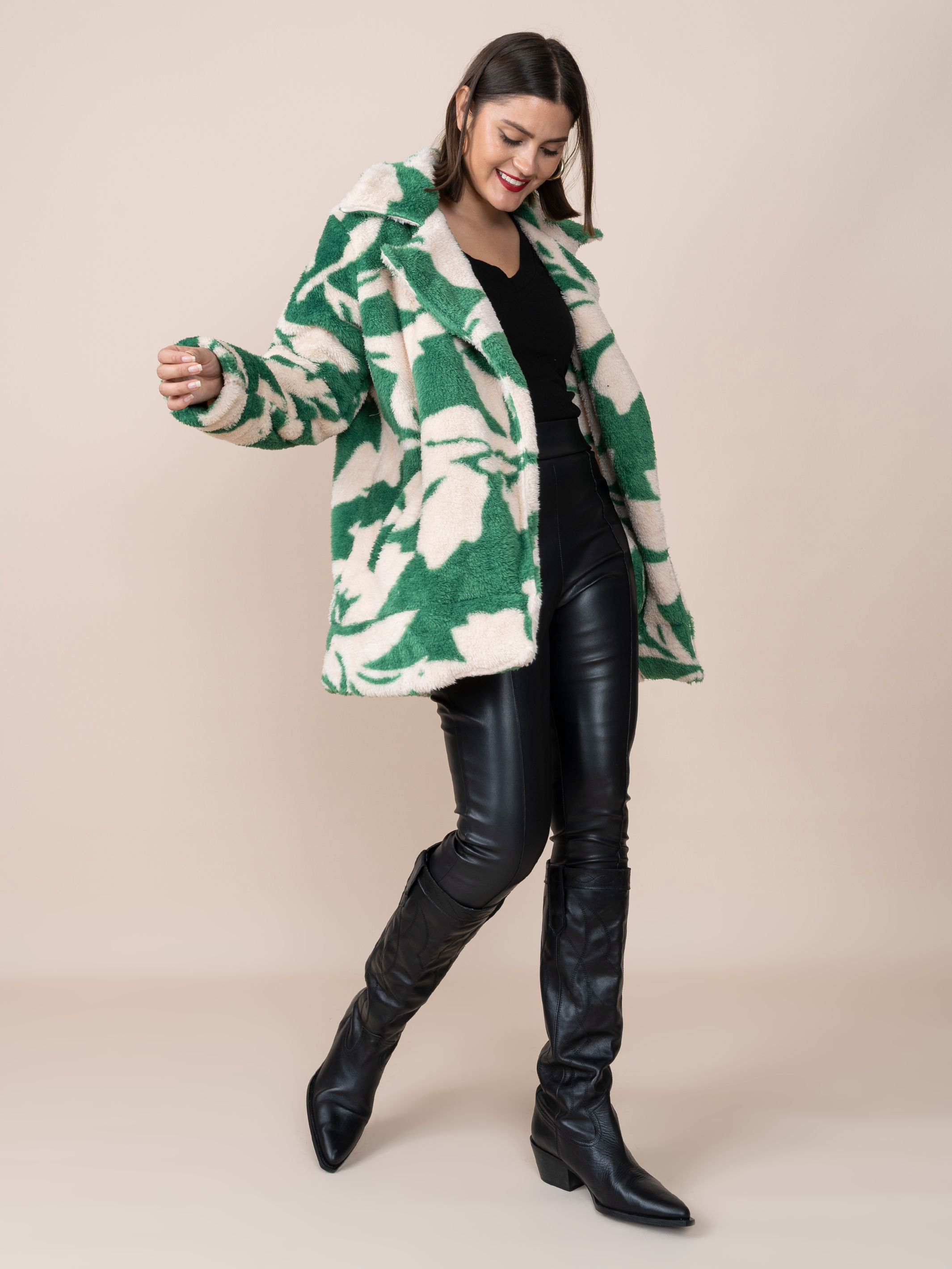 Abrigo Viviana Estampado Verde