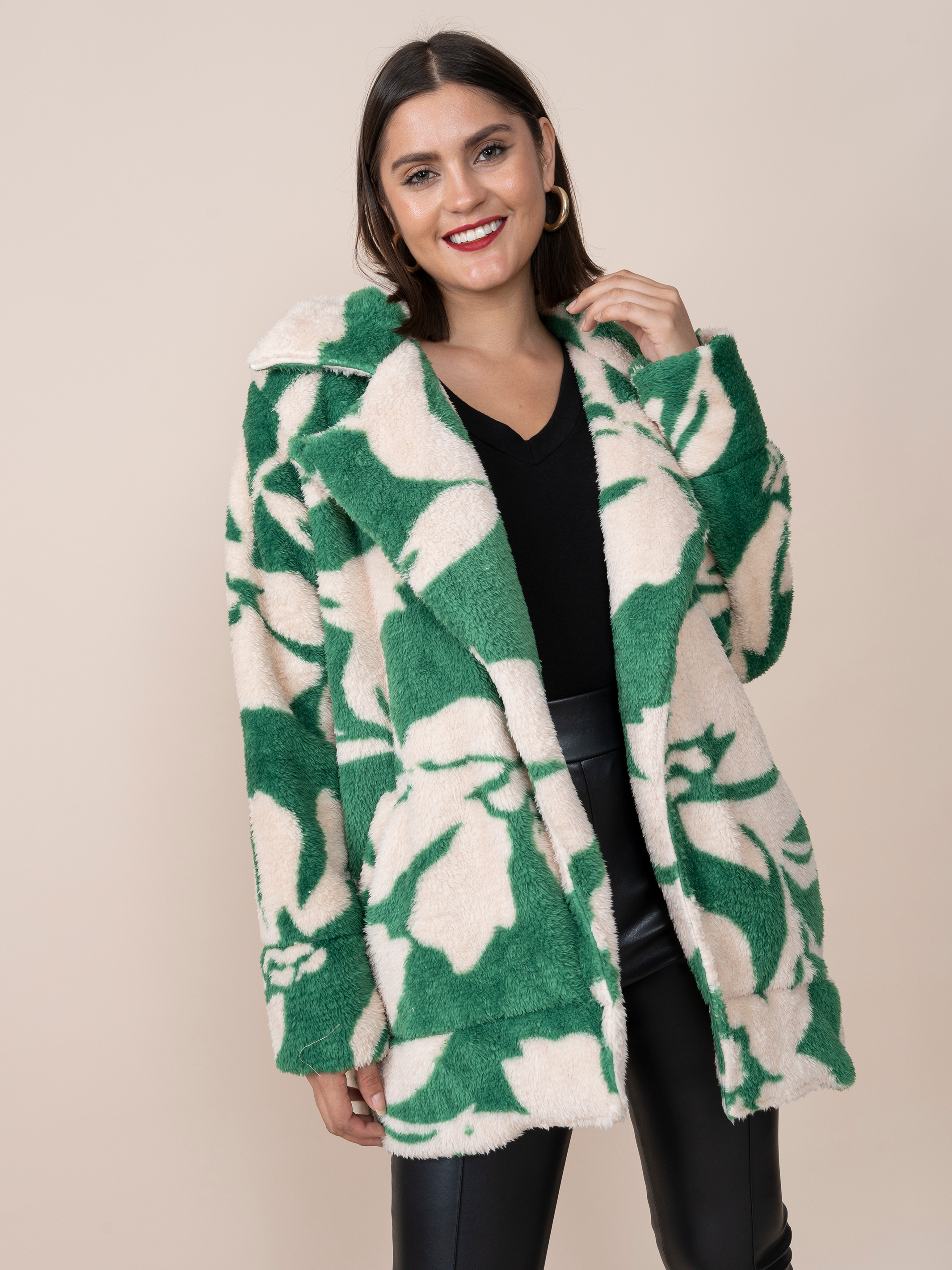 Abrigo Viviana Estampado Verde