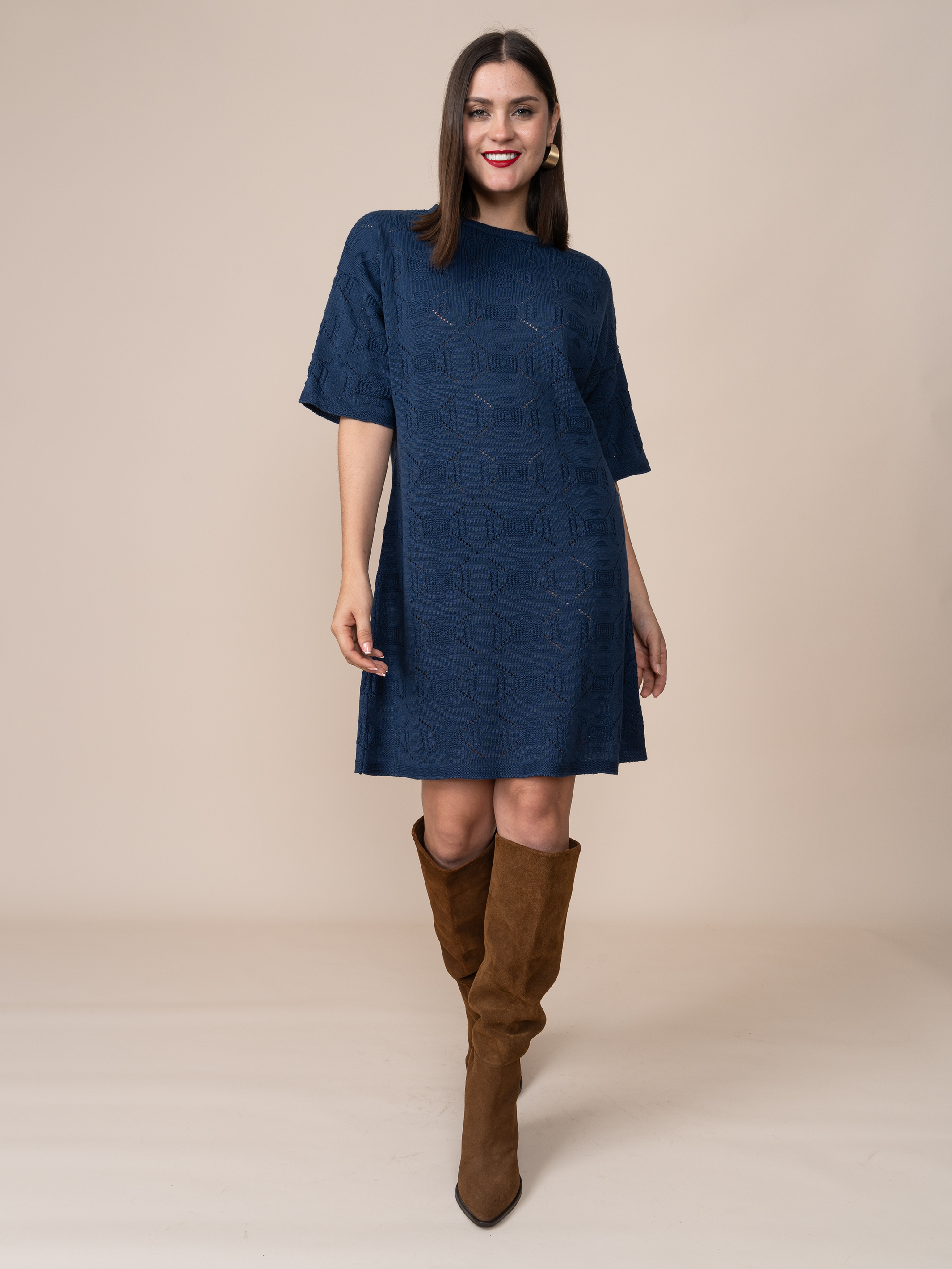 Vestido Tejido Elisa Azul