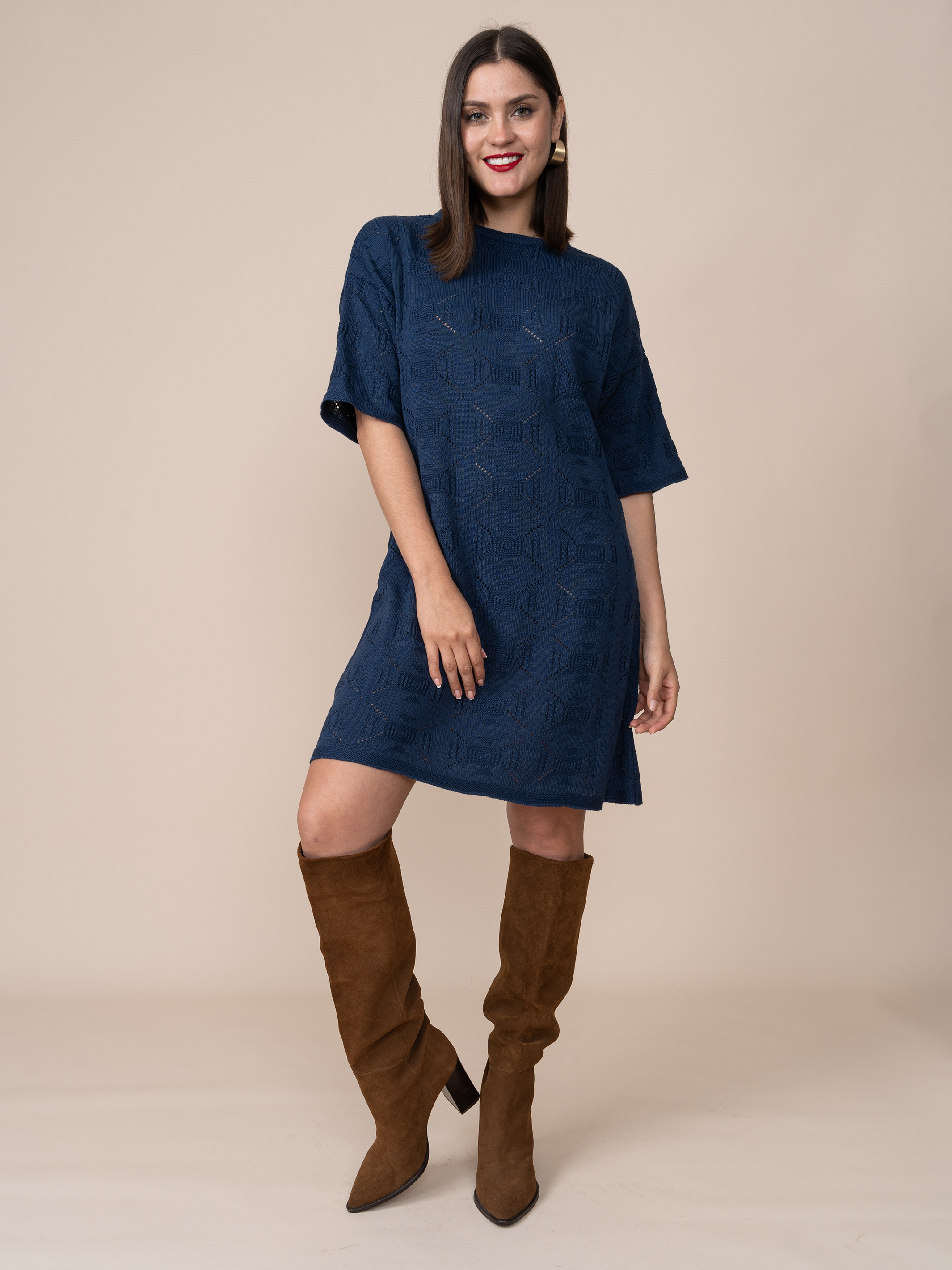 Vestido Tejido Elisa Azul