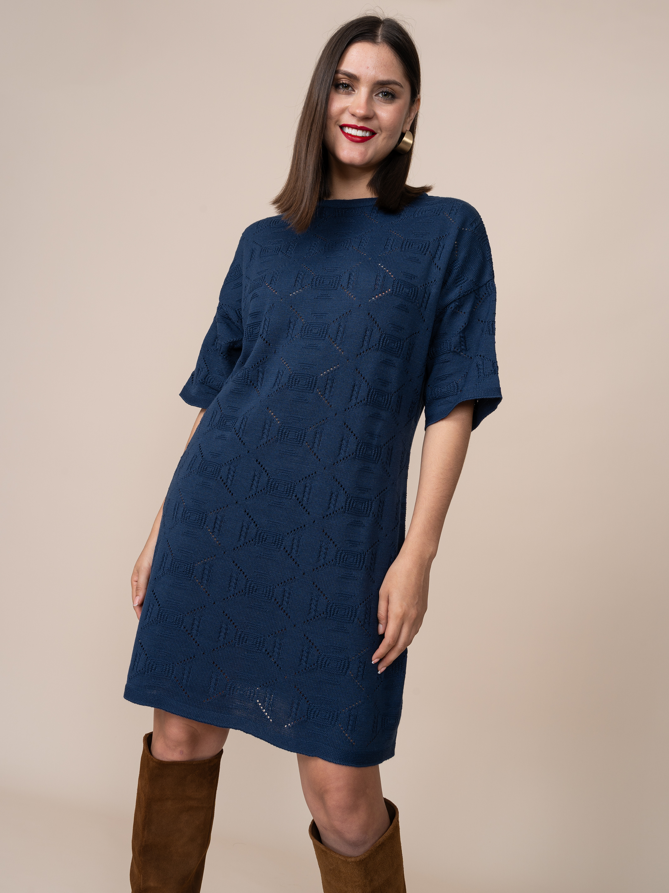 Vestido Tejido Elisa Azul