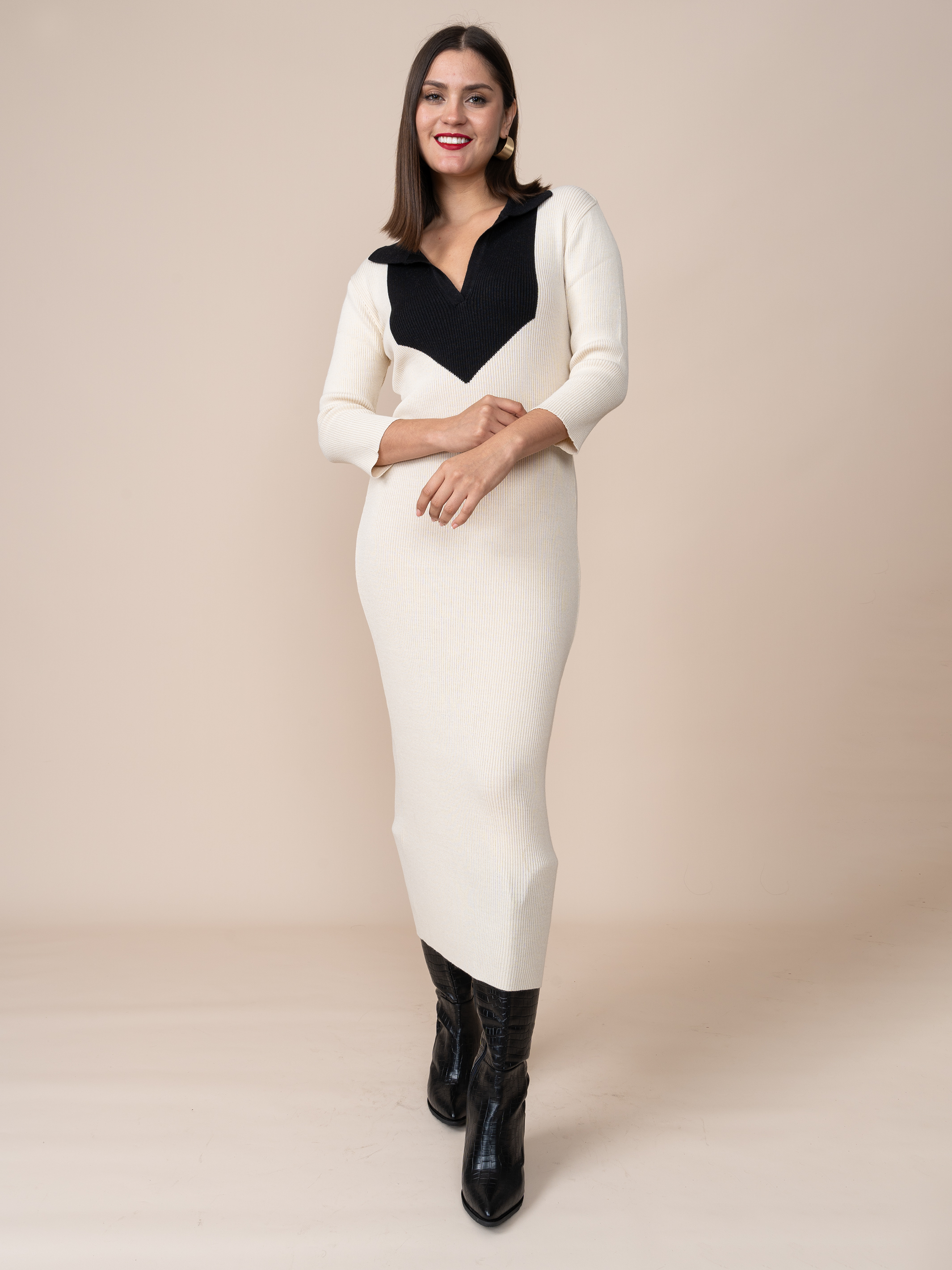 Vestido Tejido Raisa Beige