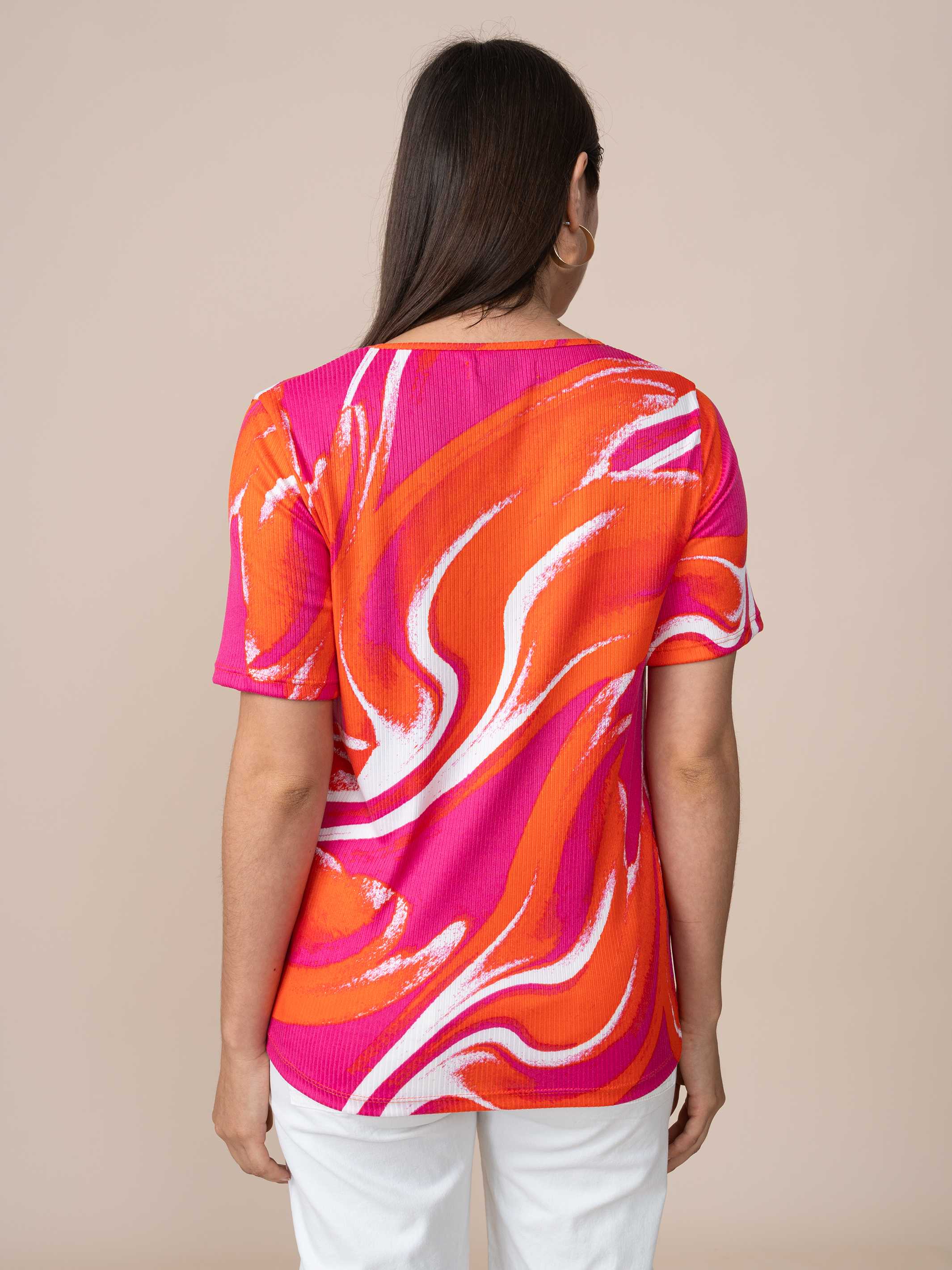 Polo Michi Estampado Fucsia