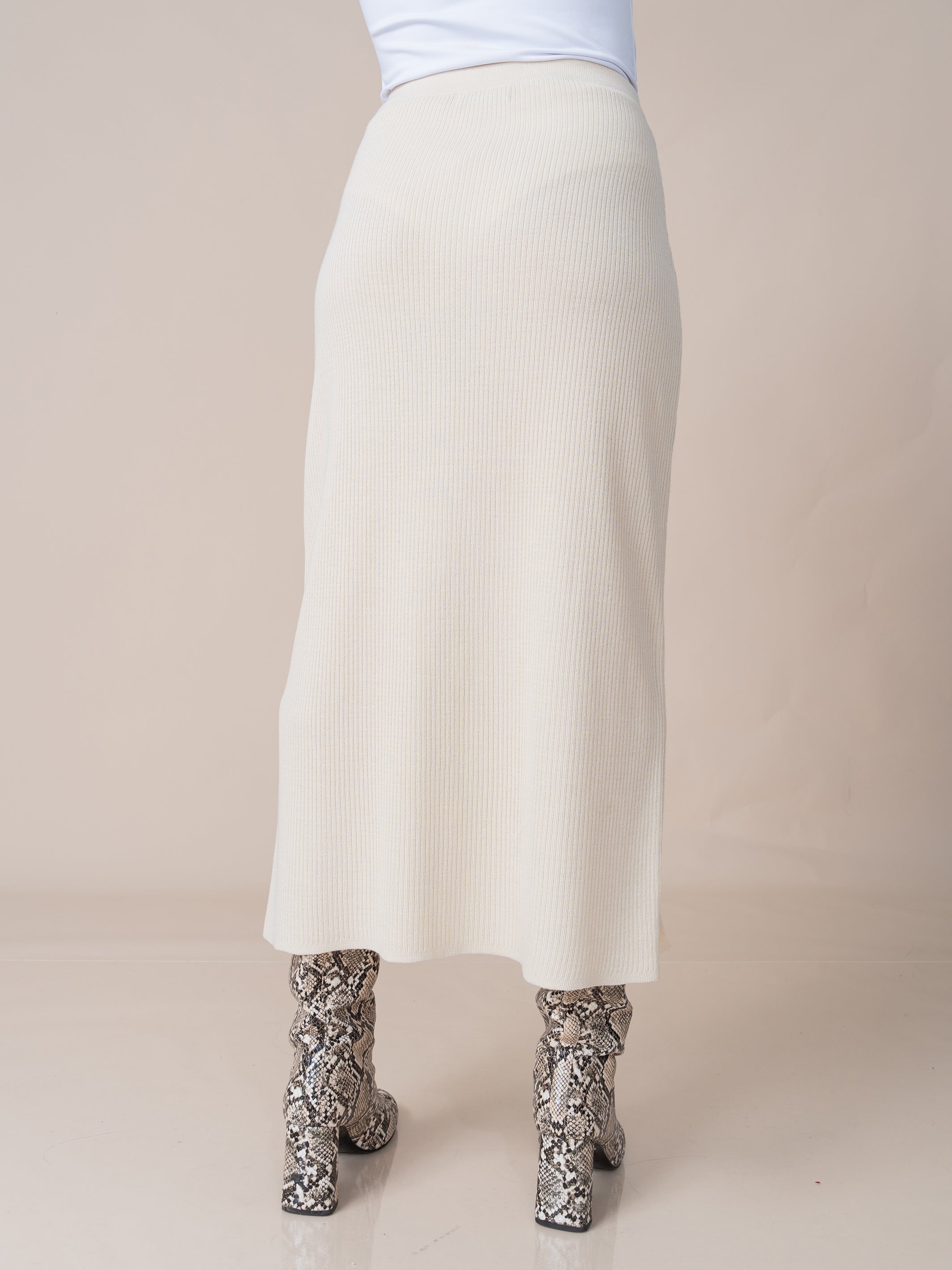 Falda Tejida Claudia Beige