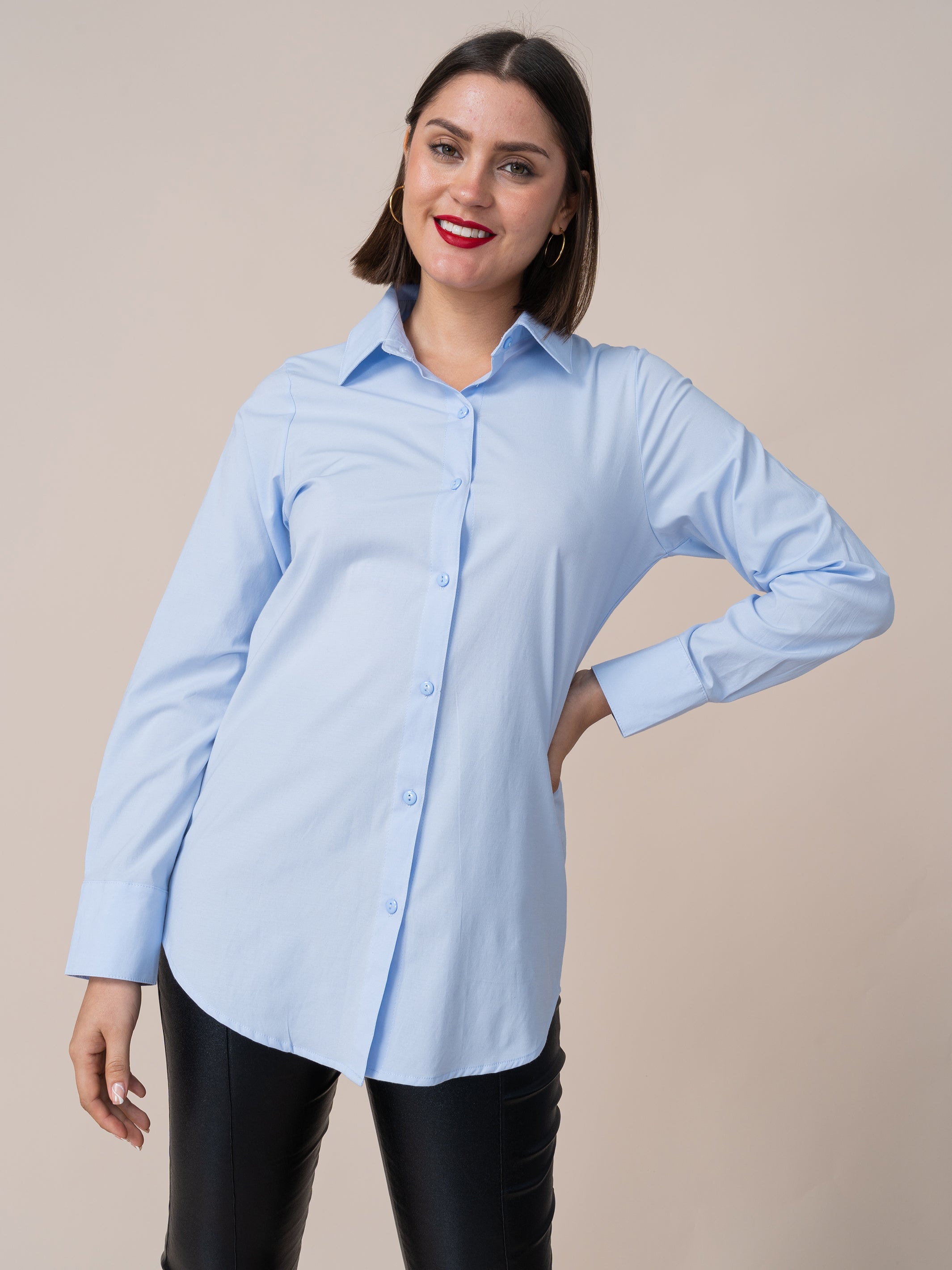 Camisa Josefina Celeste
