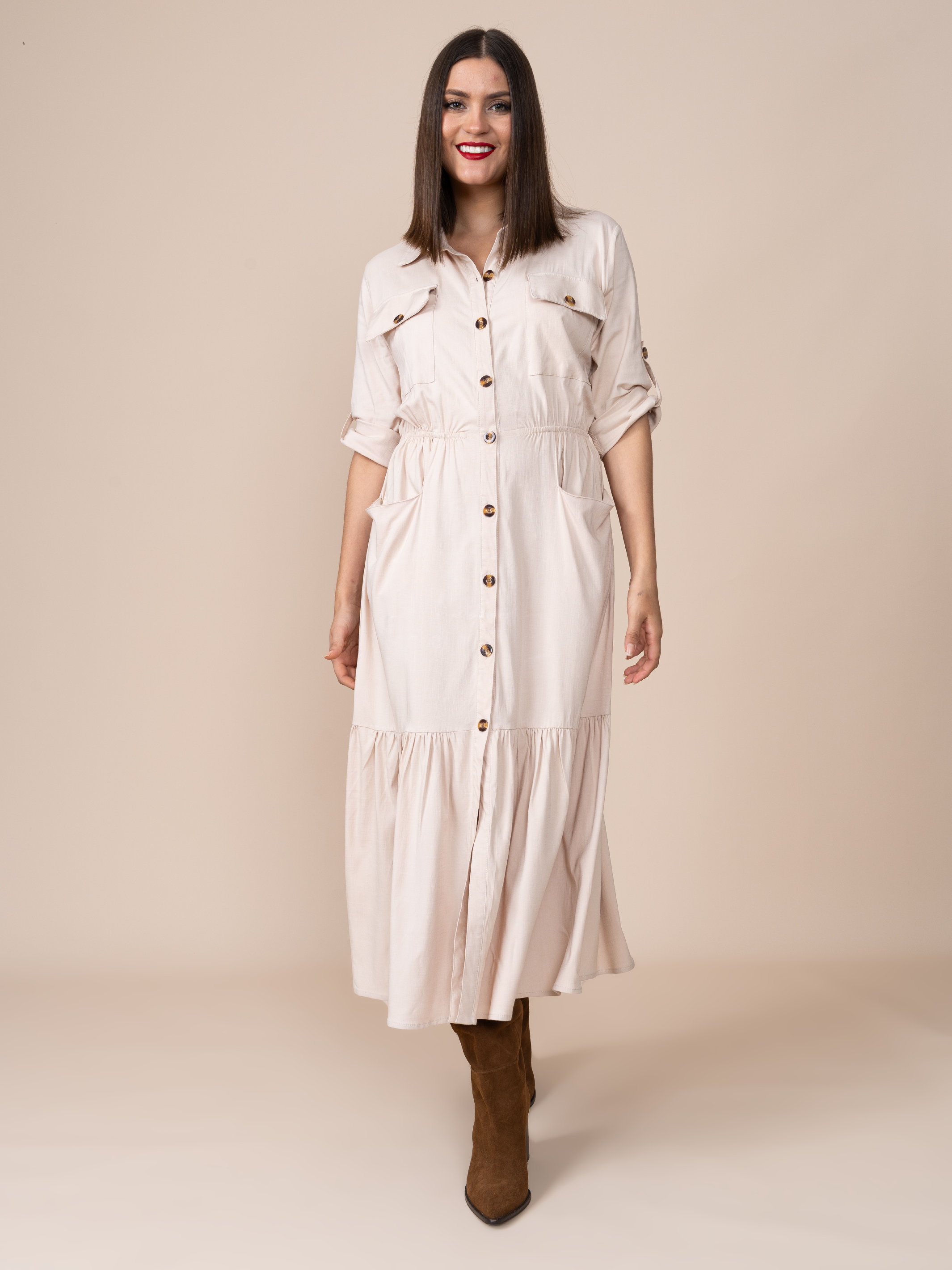 Vestido Xiomara Beige