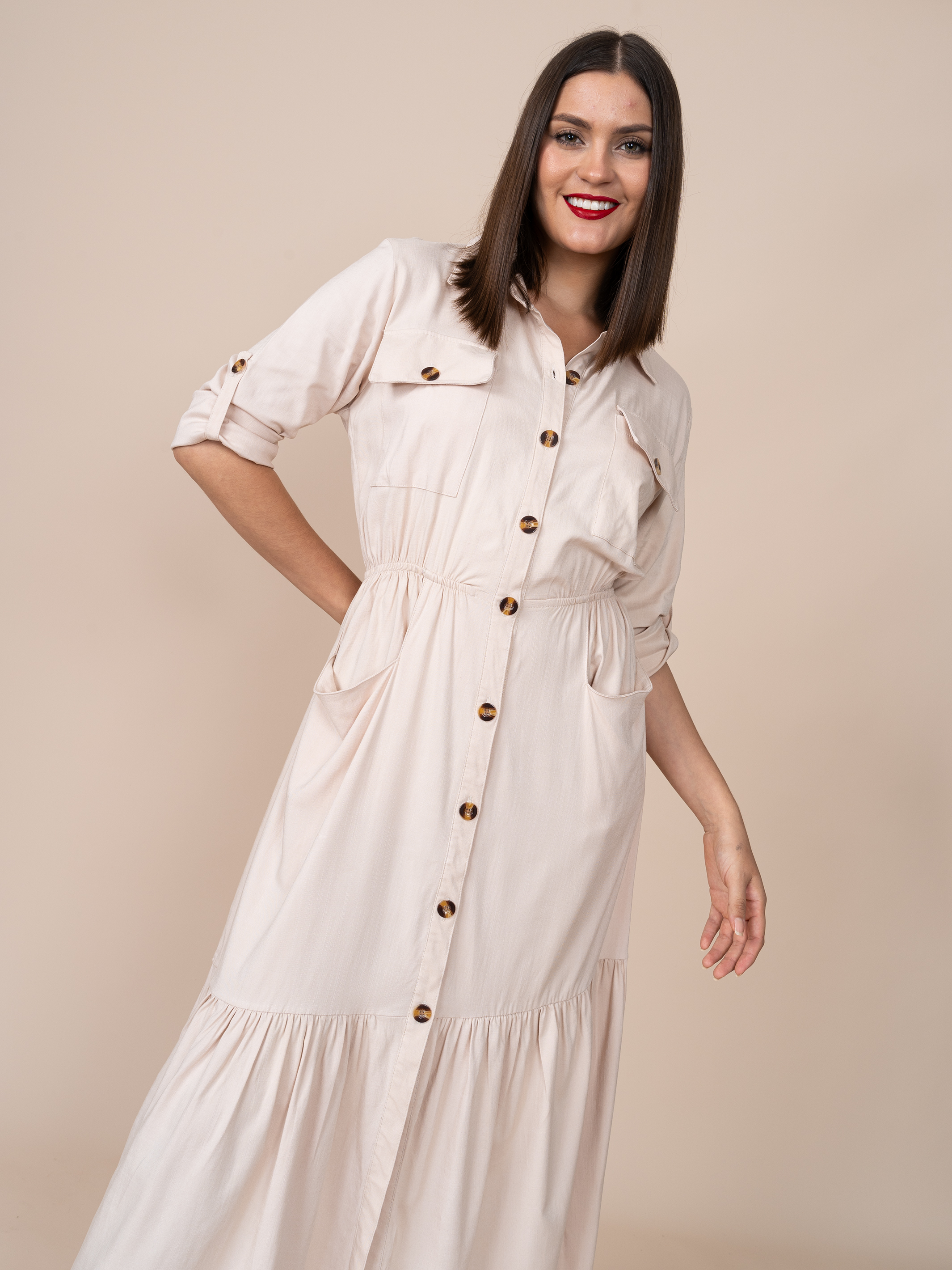 Vestido Xiomara Beige