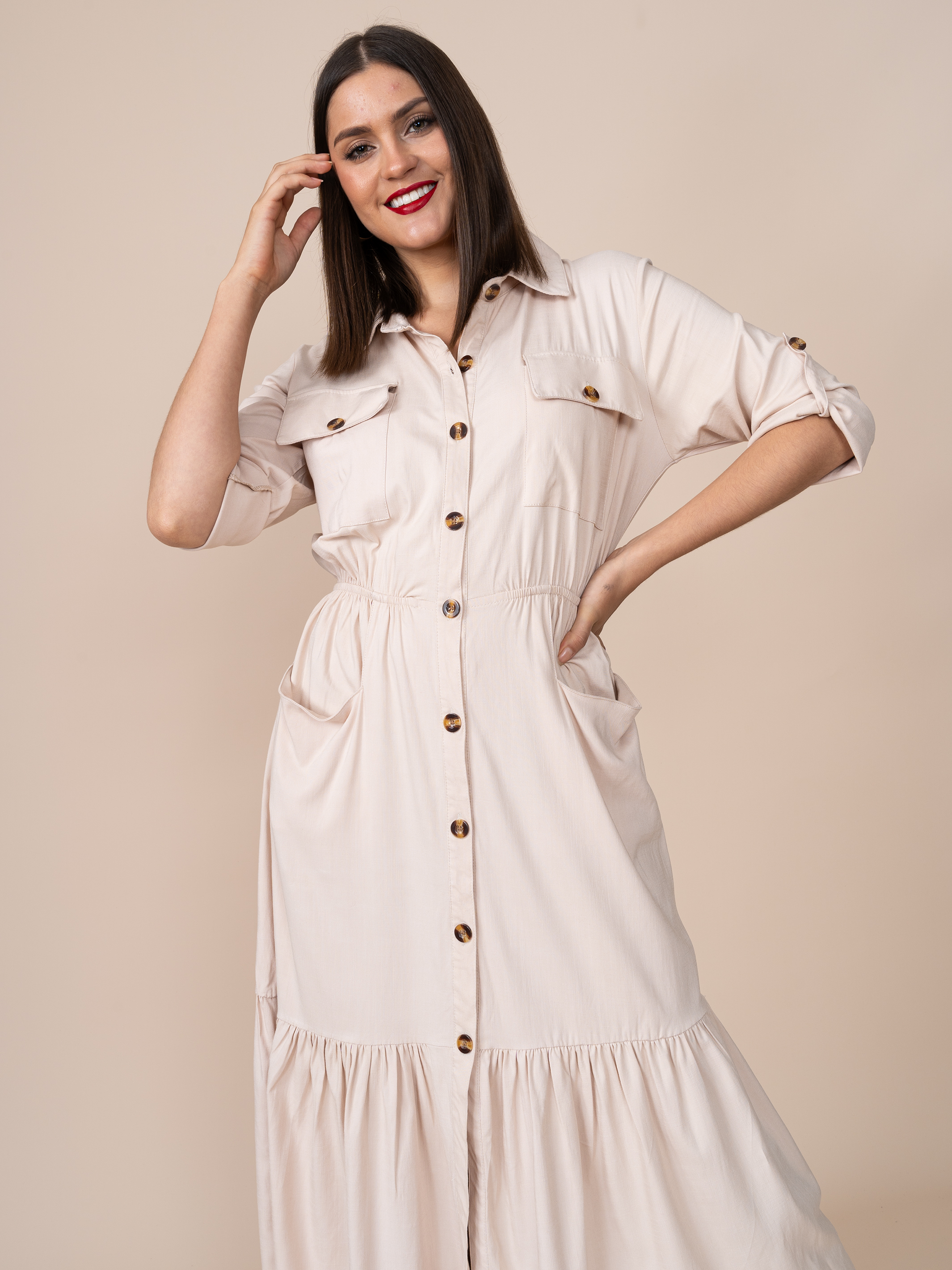Vestido Xiomara Beige