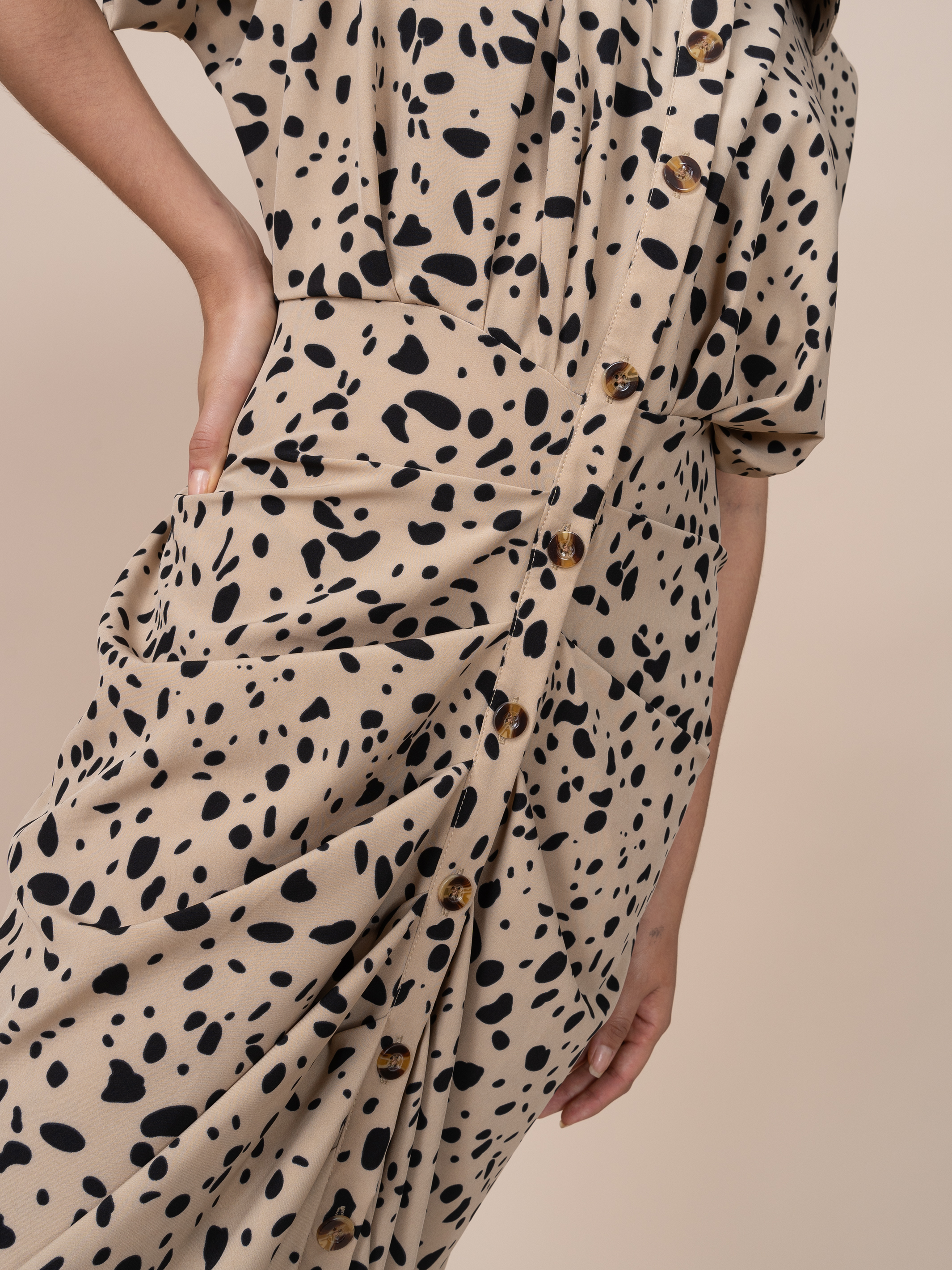 Vestido Patricia Estampado Crema