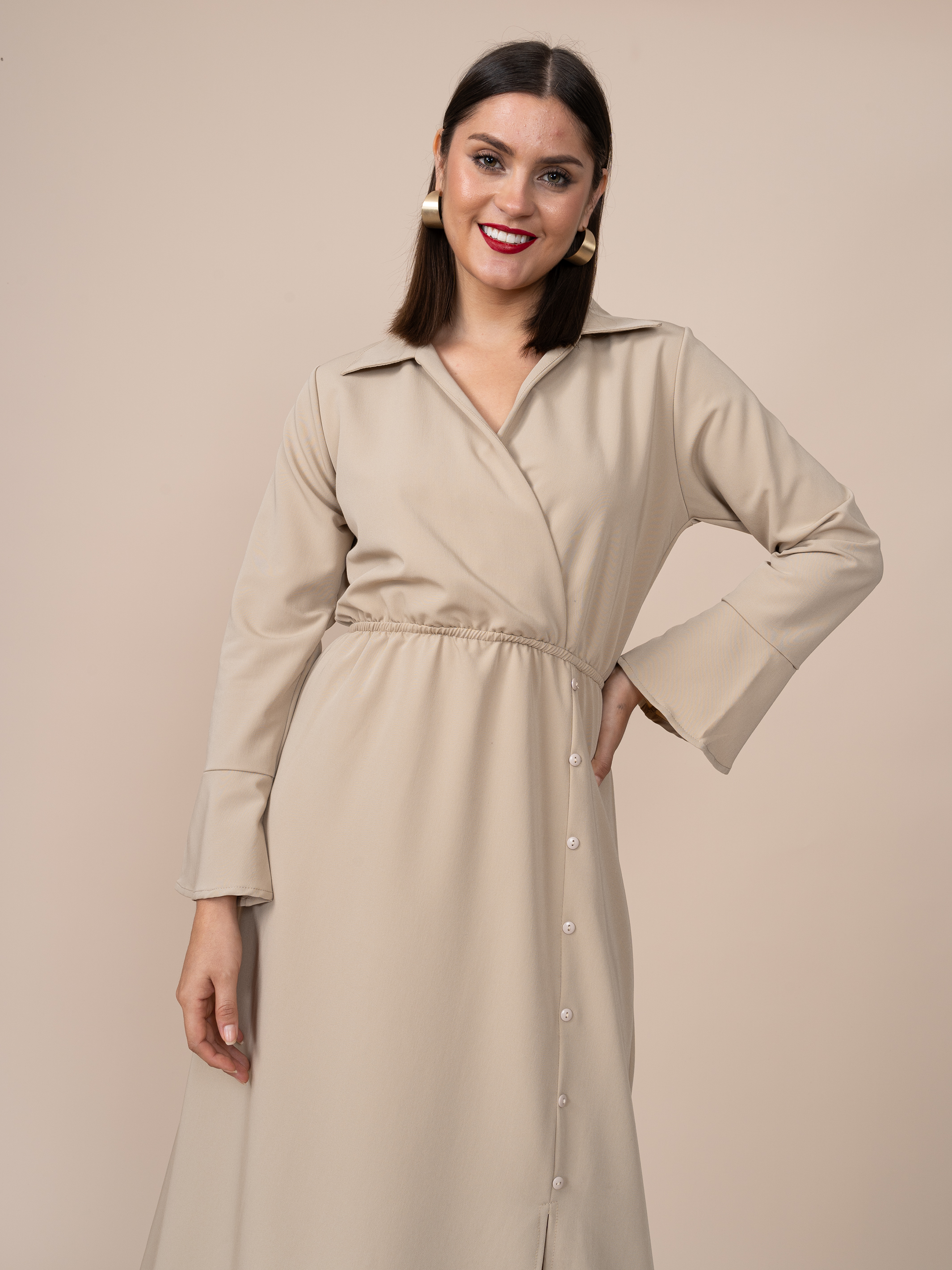 Vestido Carolina Beige