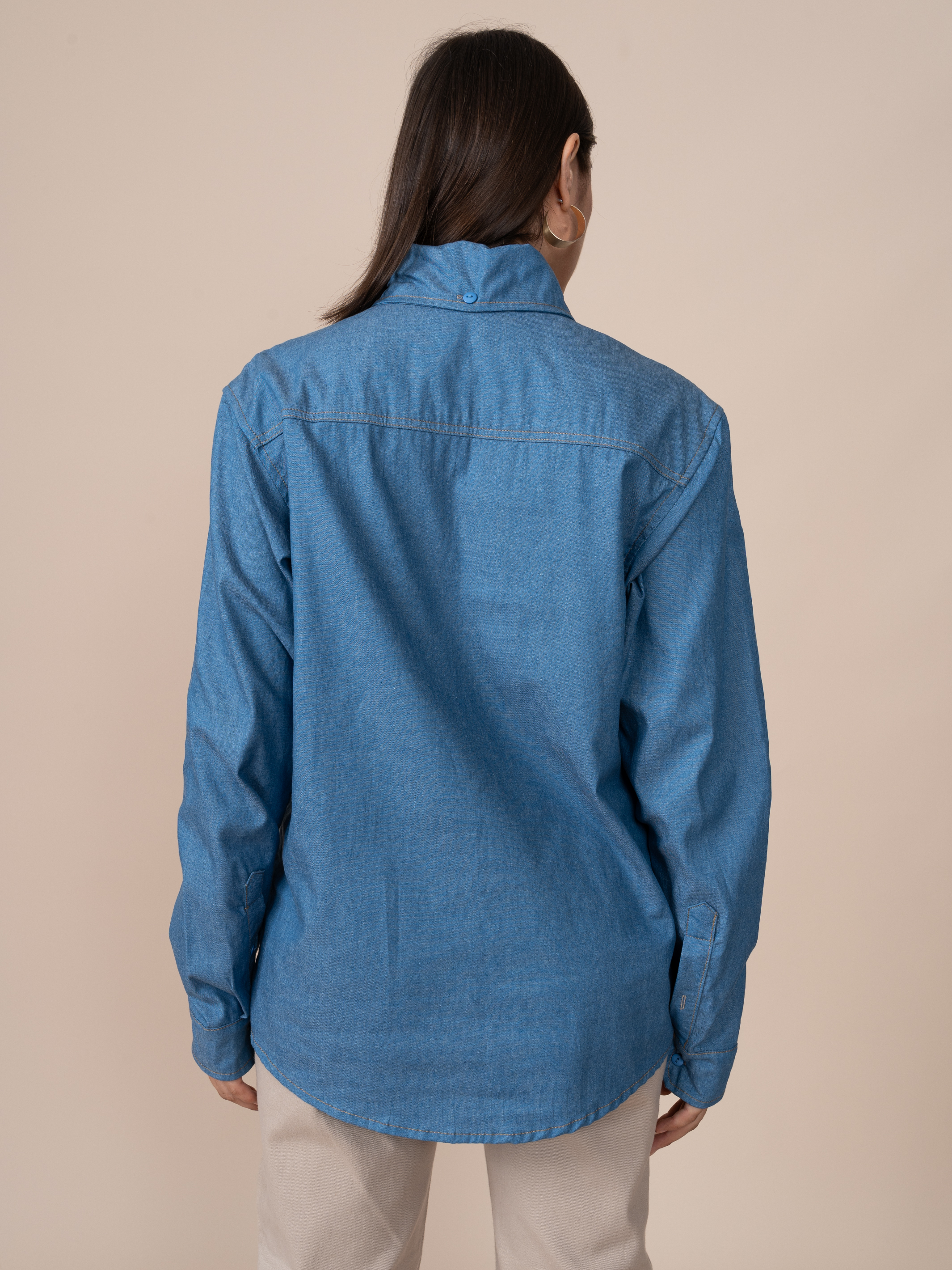 Camisa Chambray Laura Azul