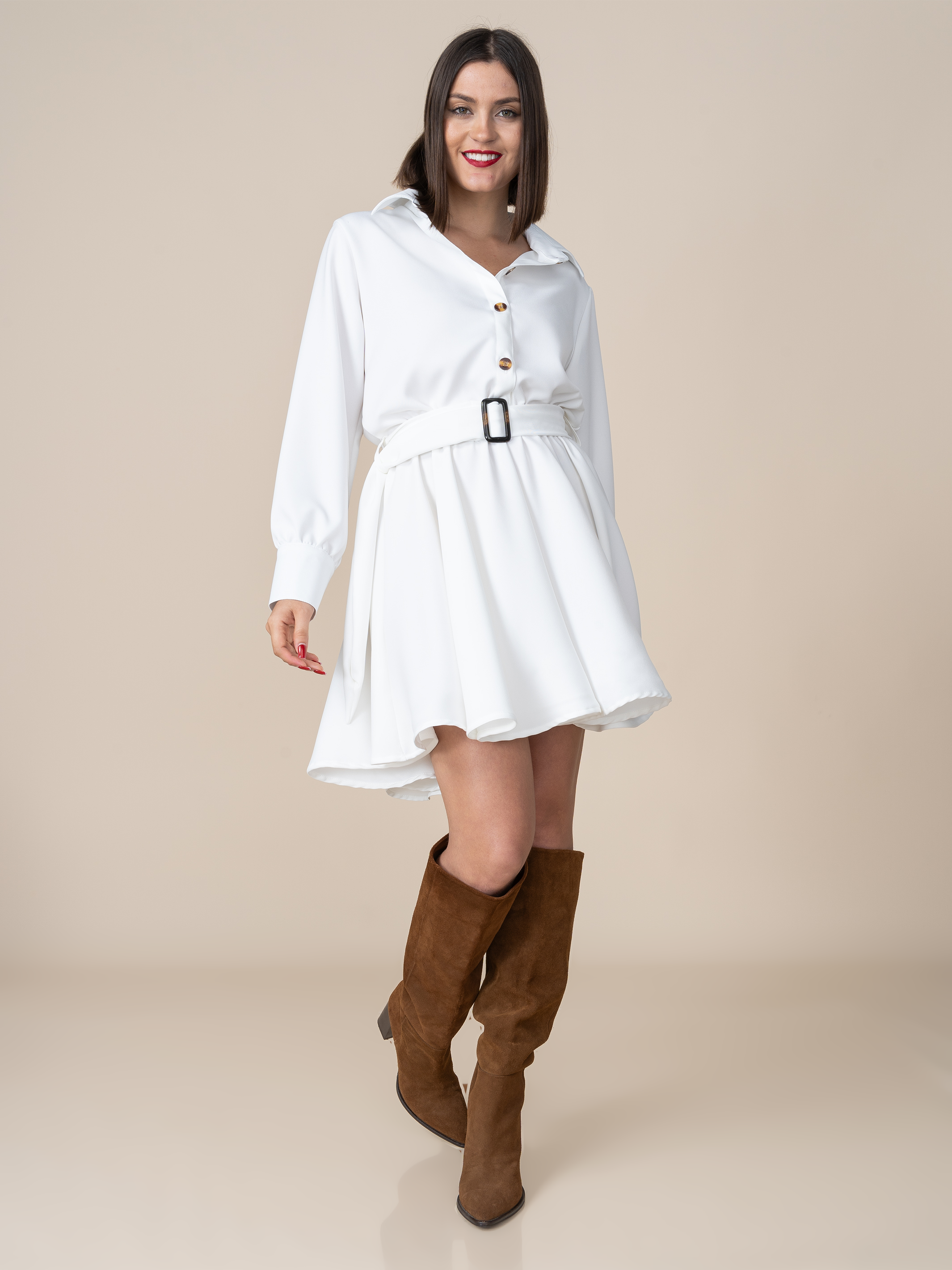 Vestido Gina Hueso