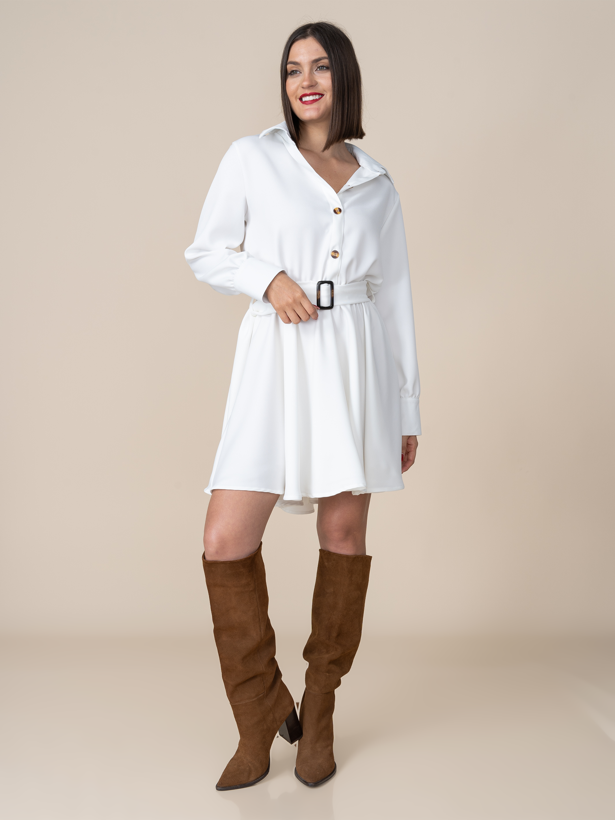 Vestido Gina Hueso