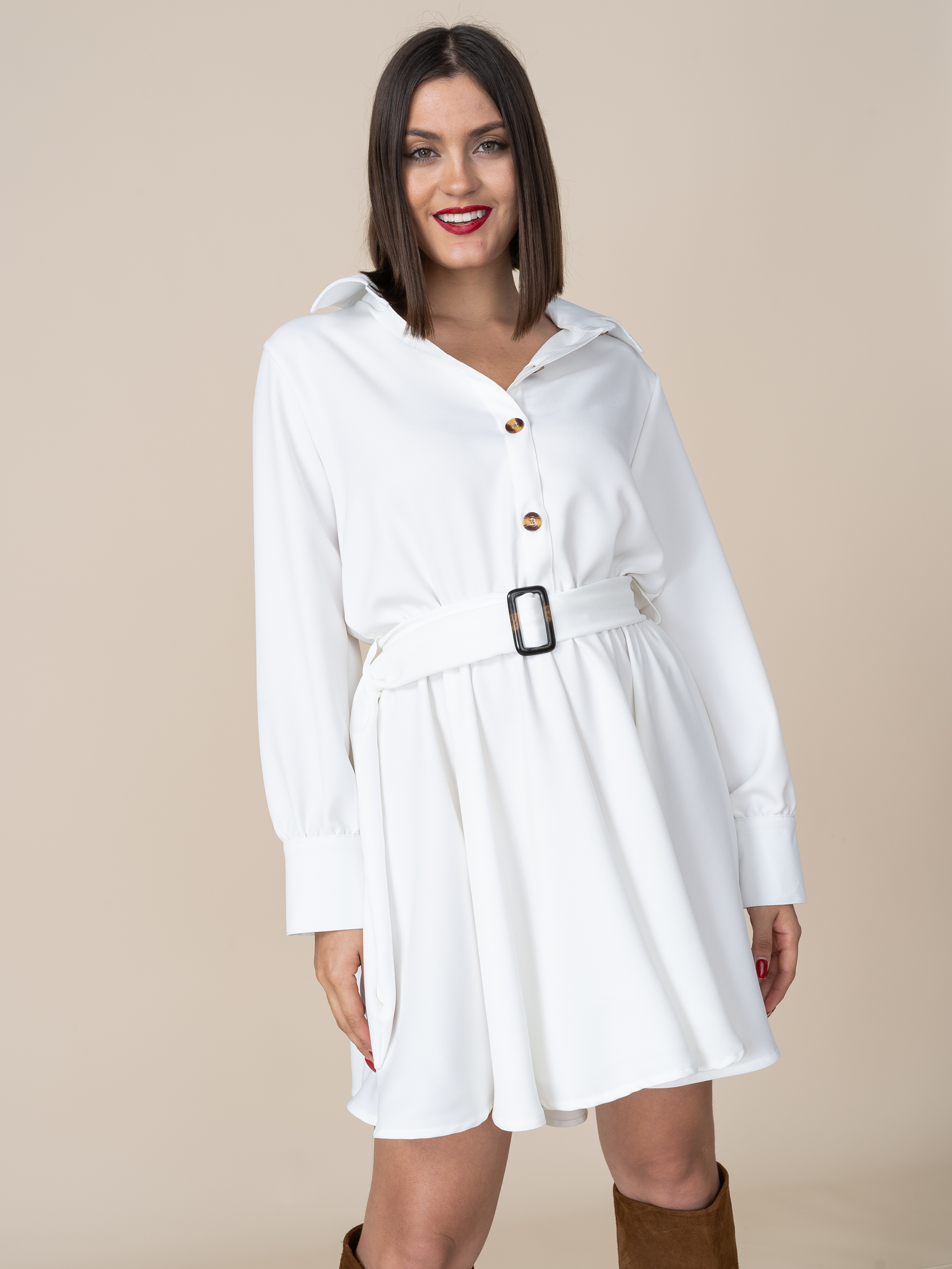 Vestido Gina Hueso