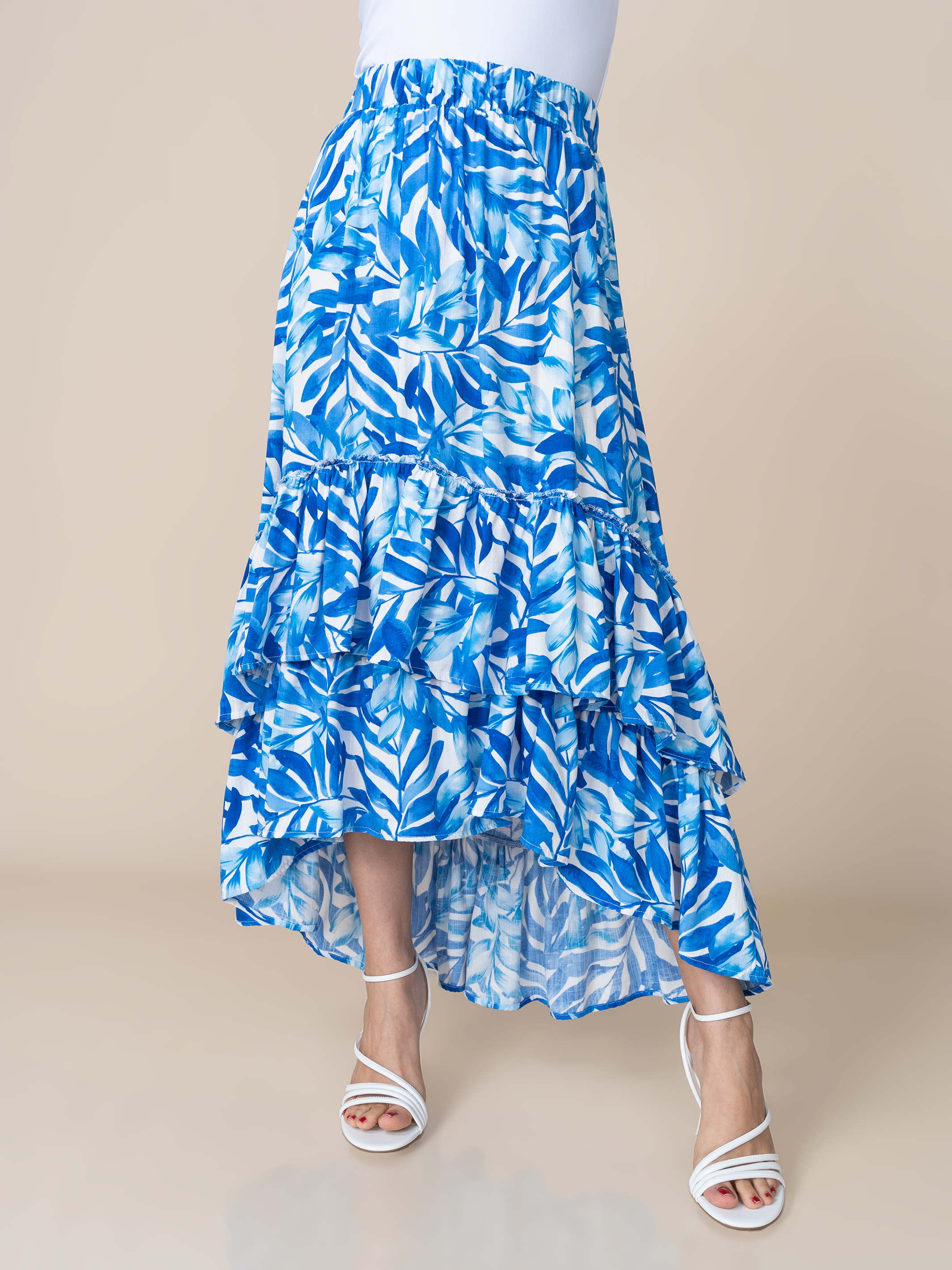 Falda Amanda Estampada Azul