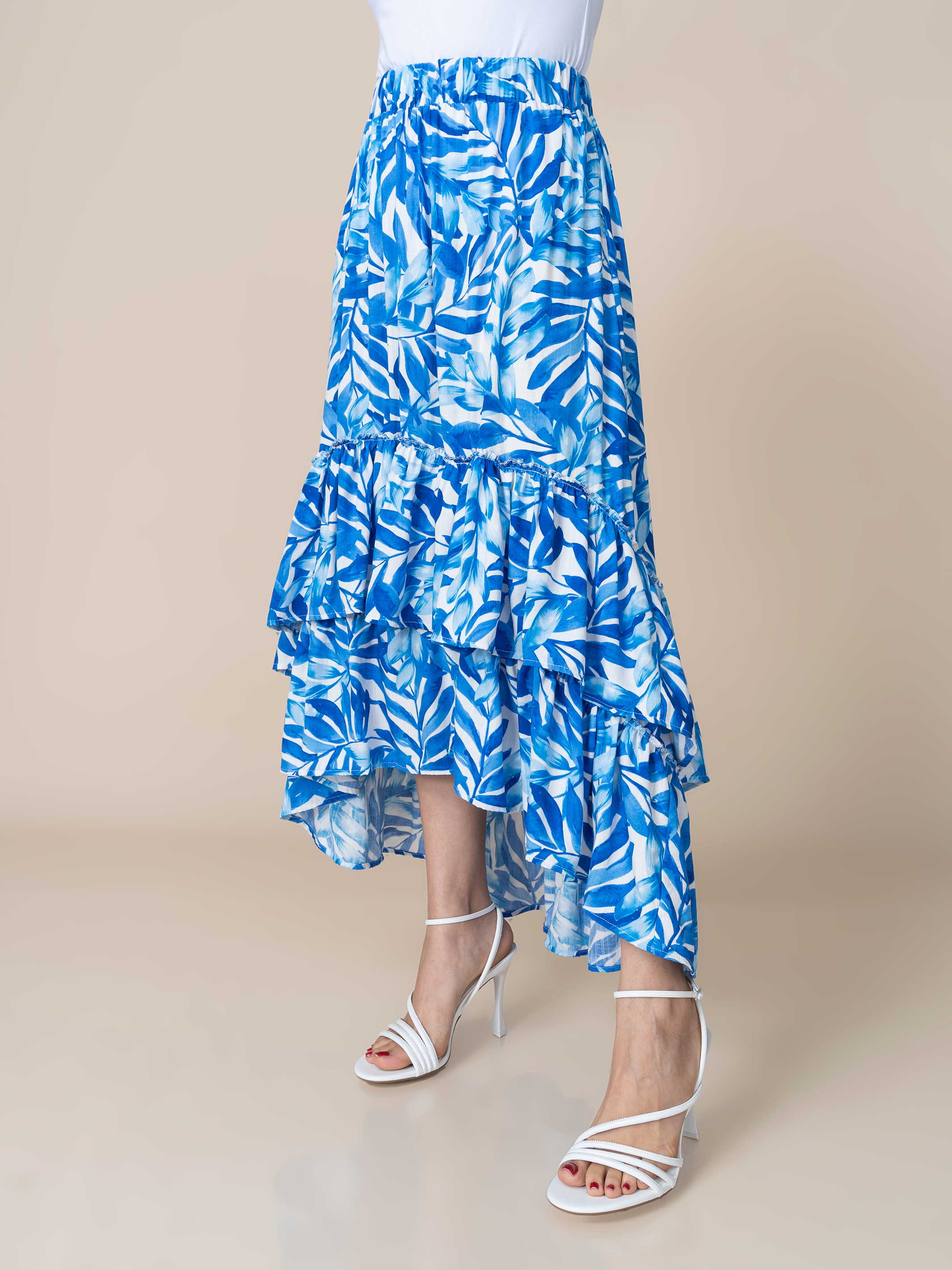 Falda Amanda Estampada Azul