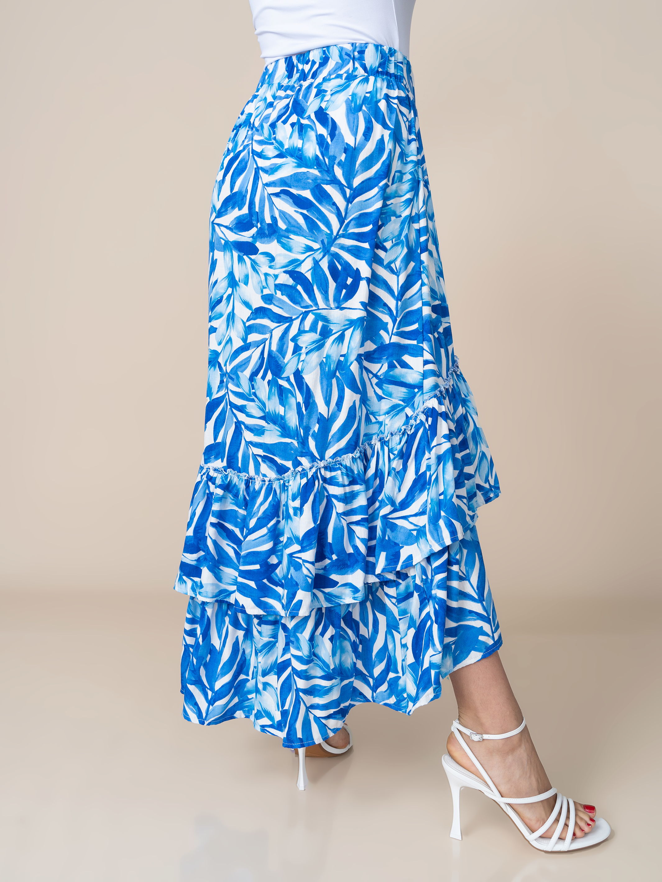 Falda Amanda Estampada Azul