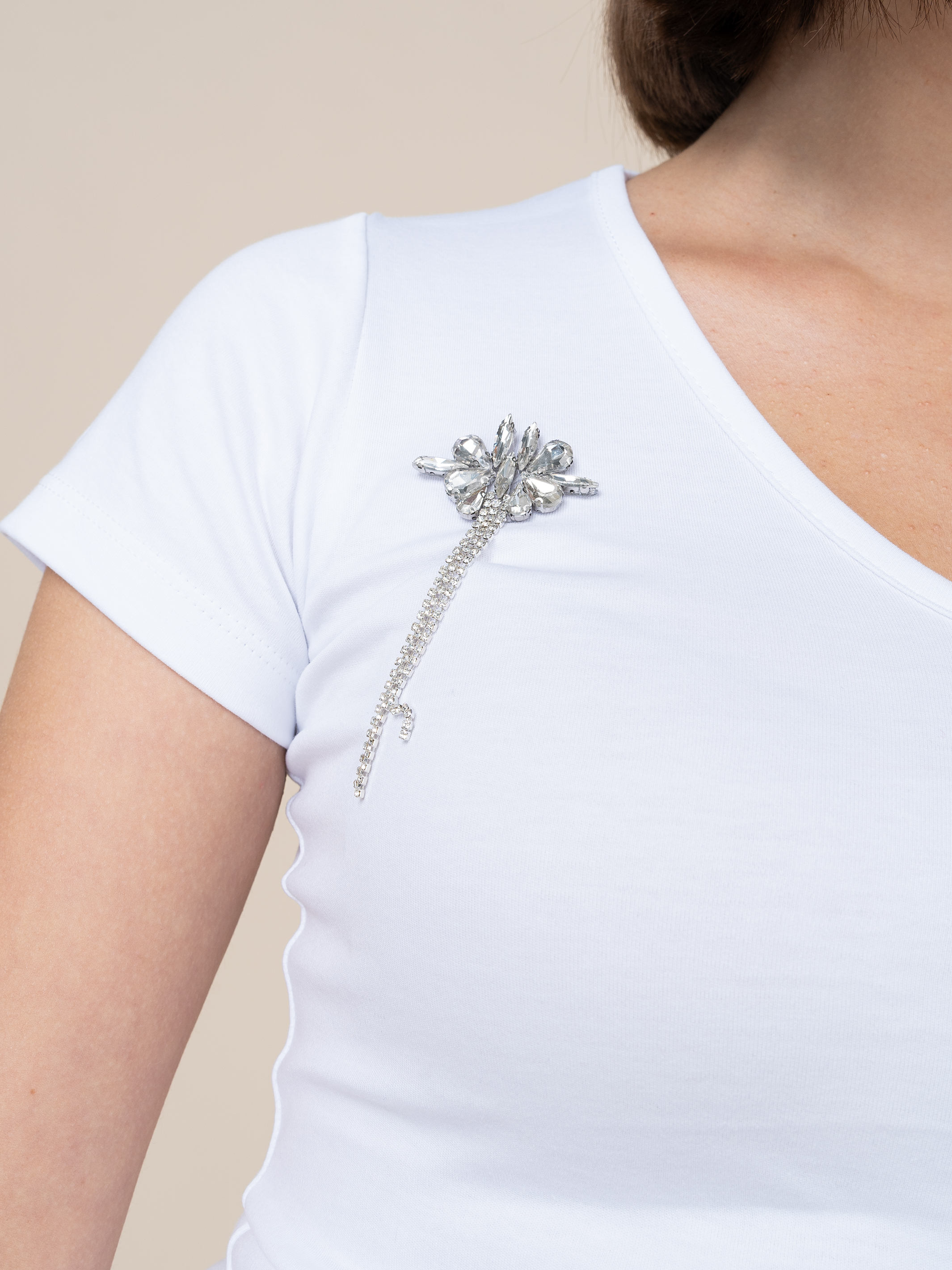 Polo De Algodon Blanco Brillo