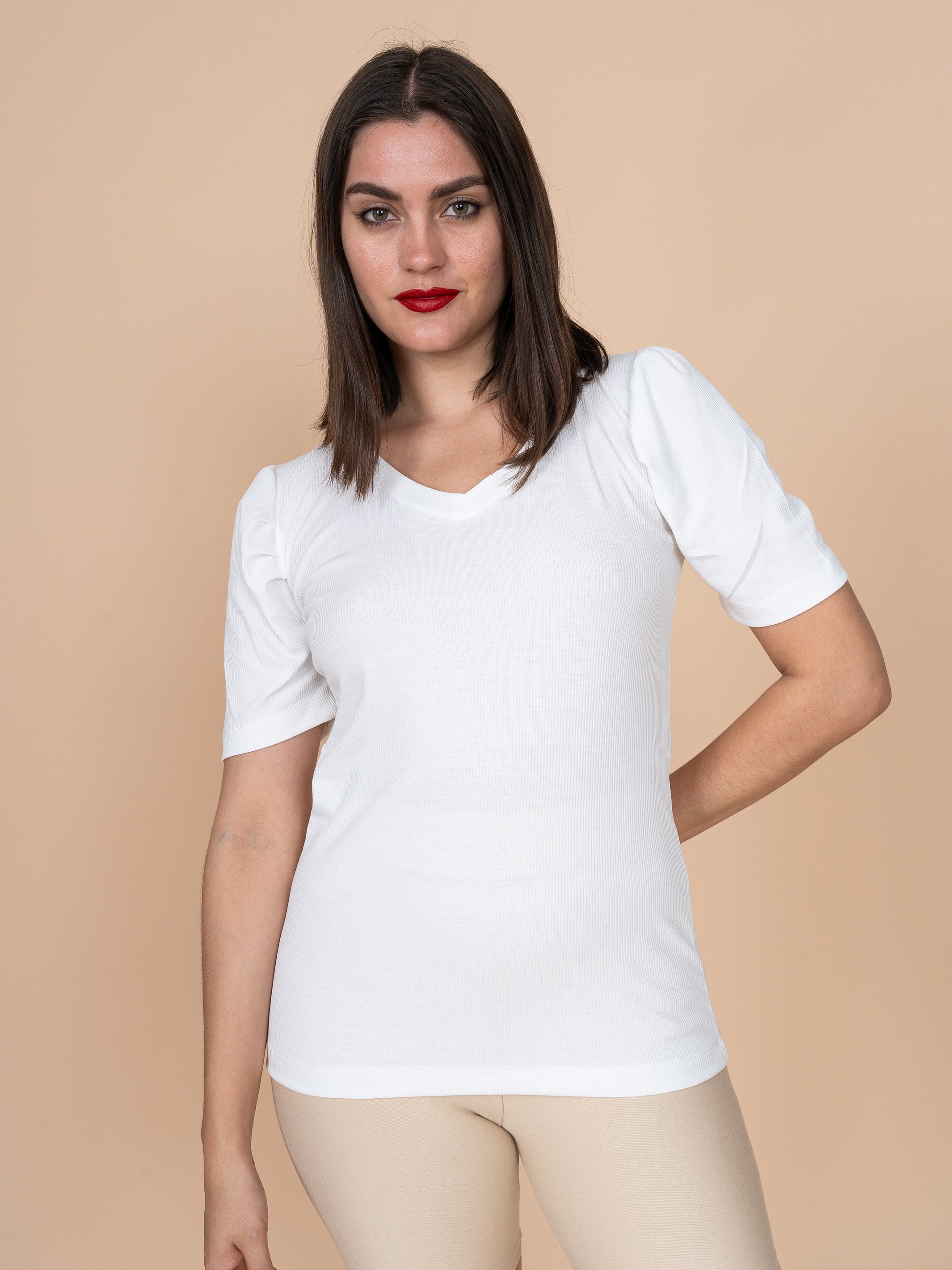 Polo Donna Cuello V Blanco