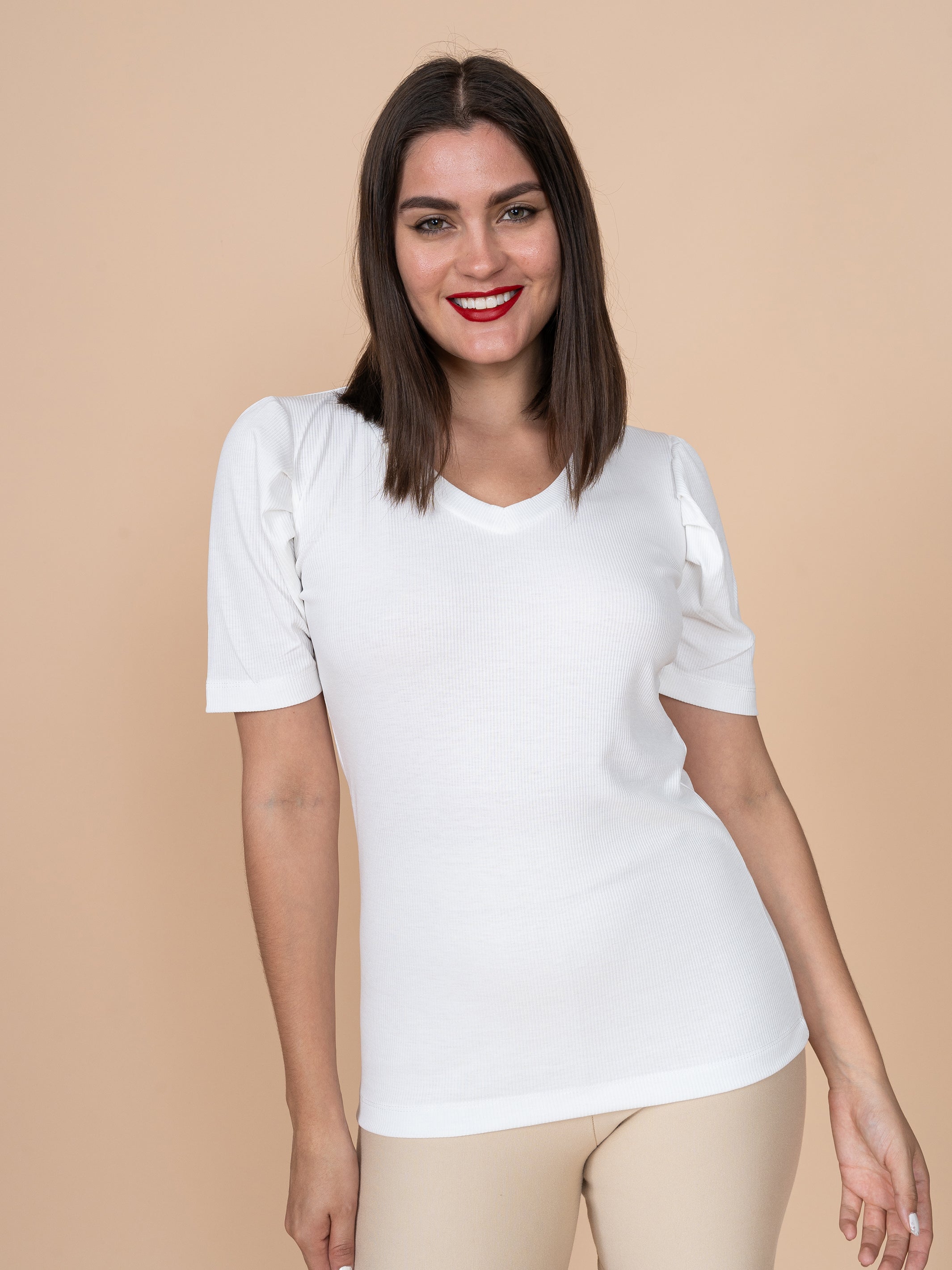 Polo Donna Cuello V Blanco
