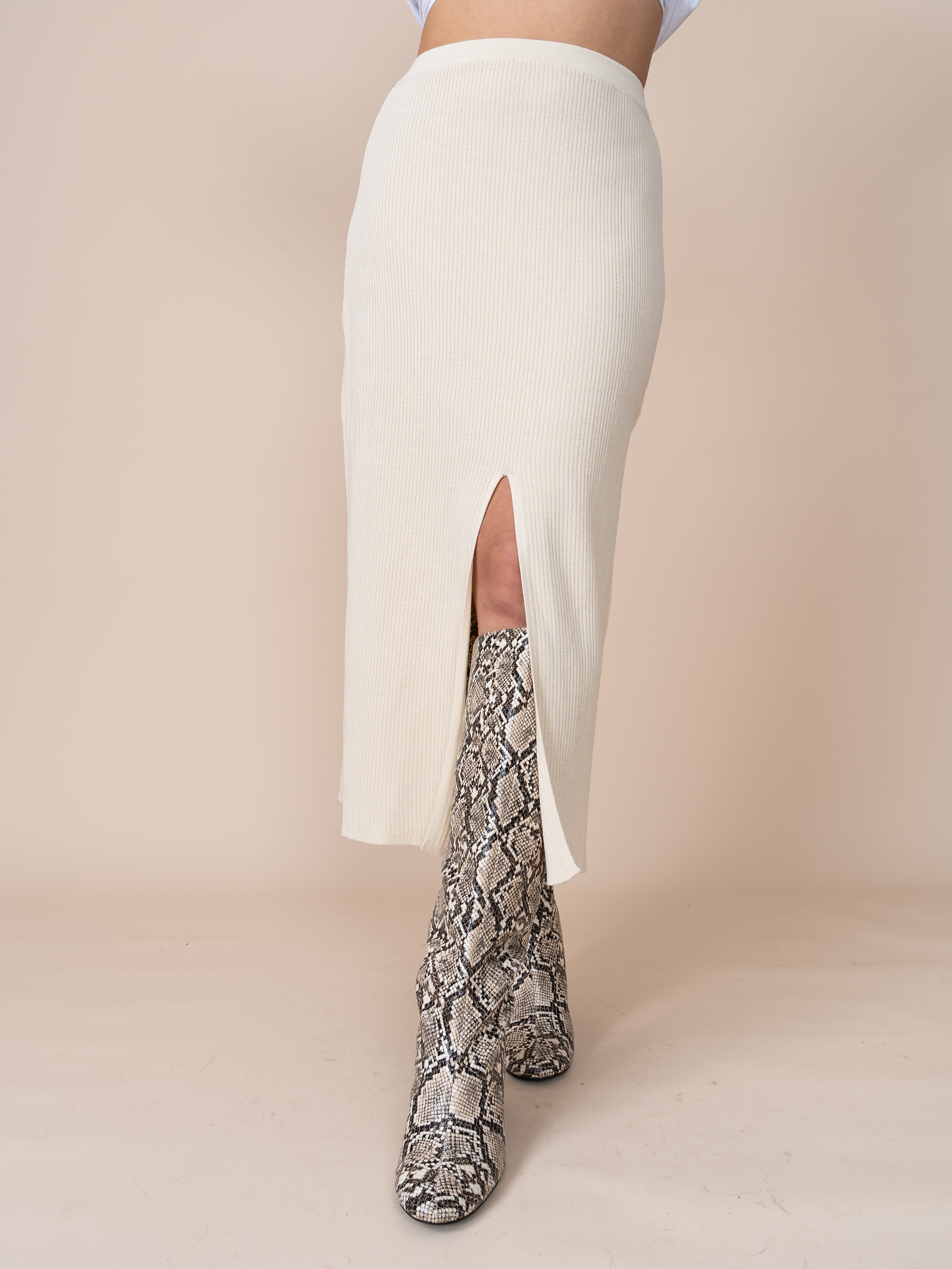 Falda Tejida Isabella Beige