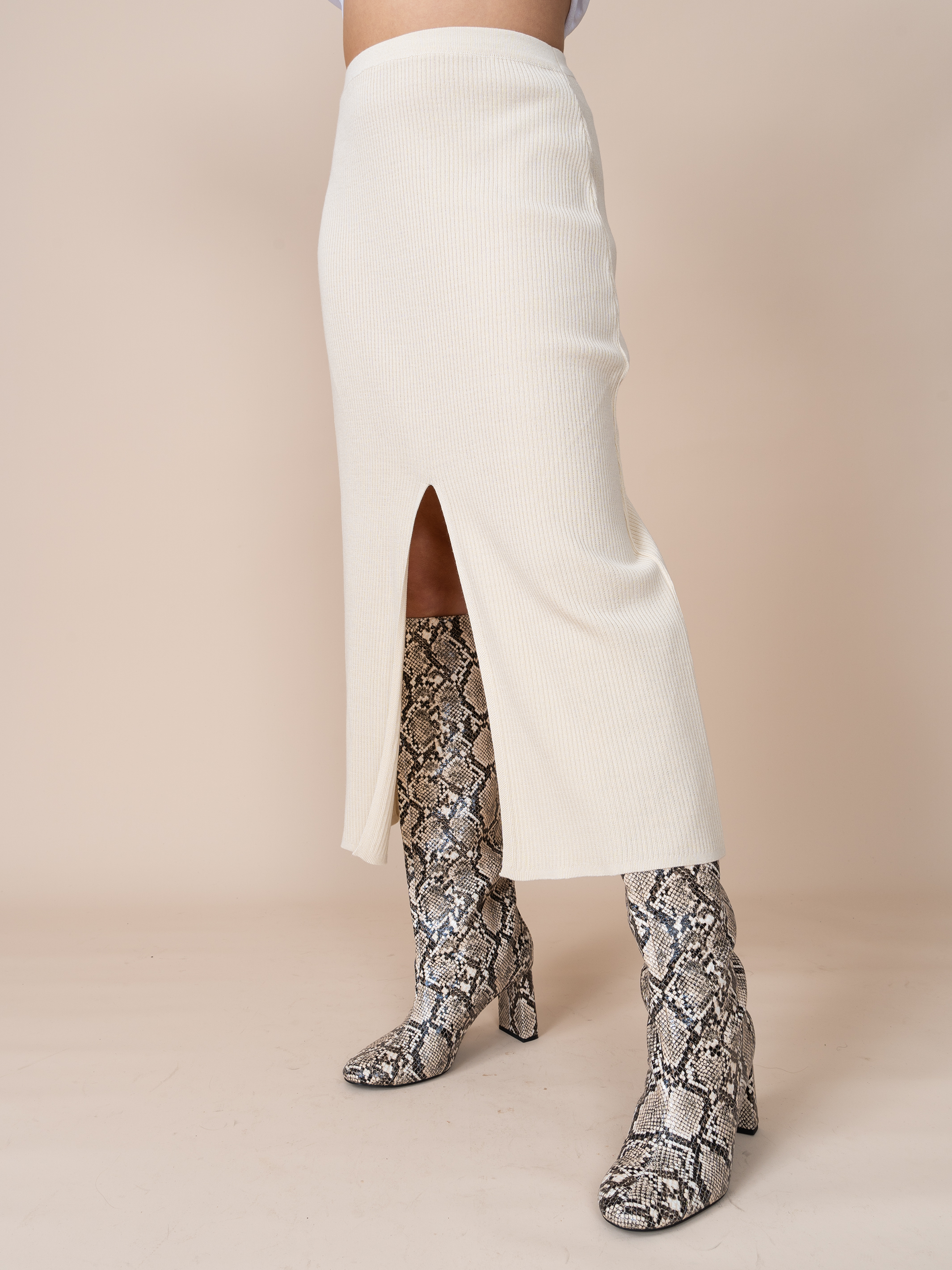Falda Tejida Isabella Beige