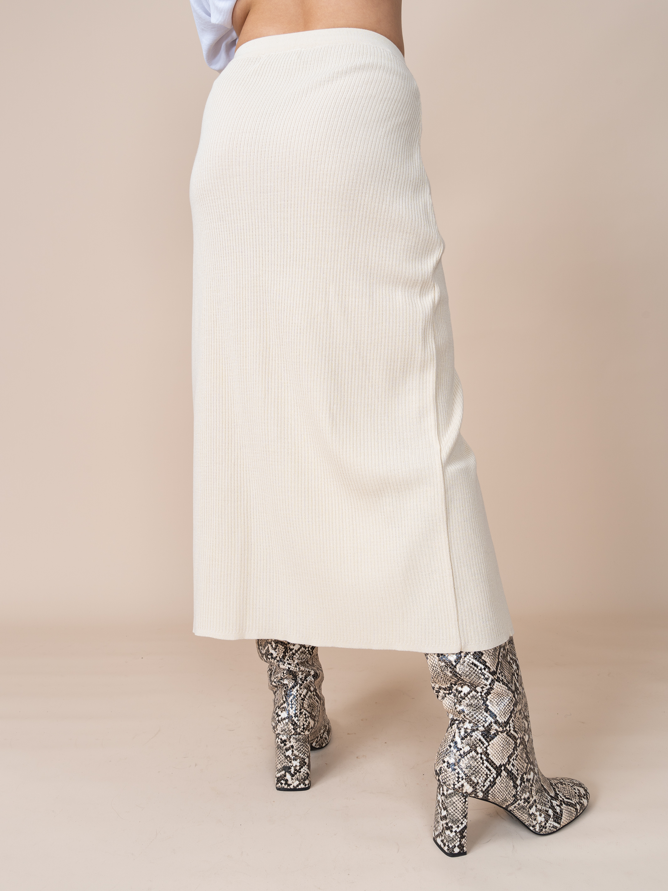 Falda Tejida Isabella Beige