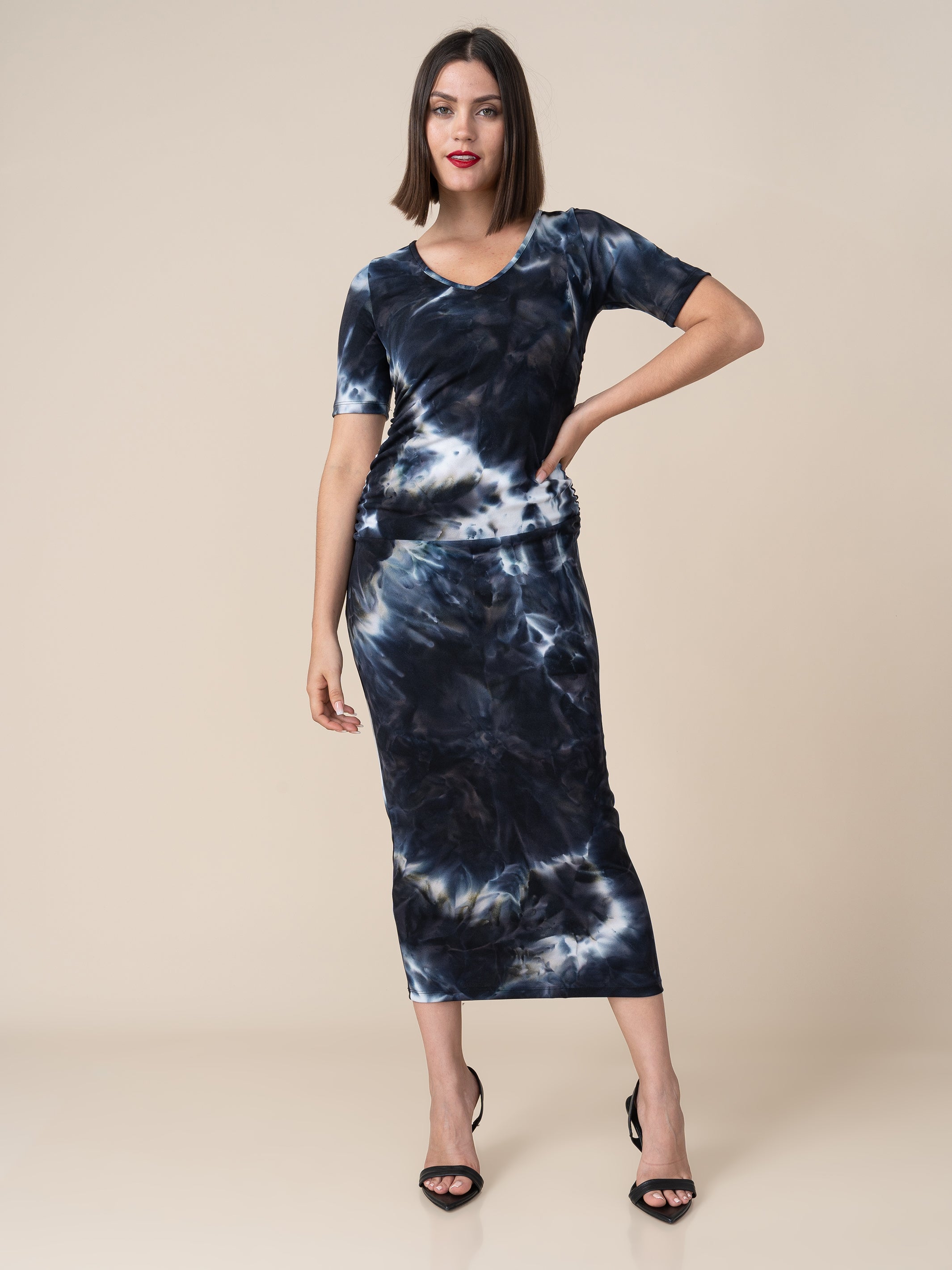 Vestido Laura Estampado Azul