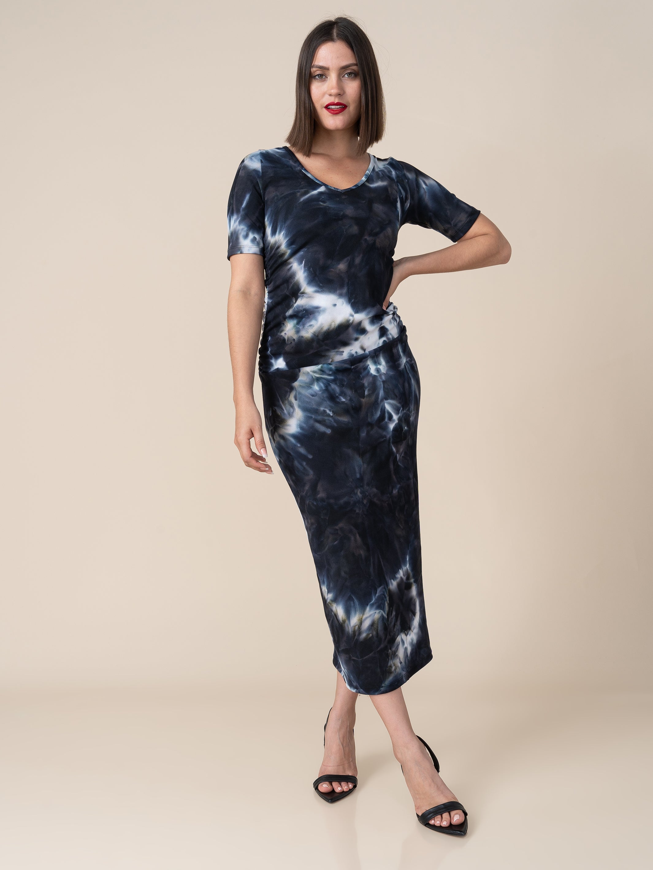 Vestido Laura Estampado Azul