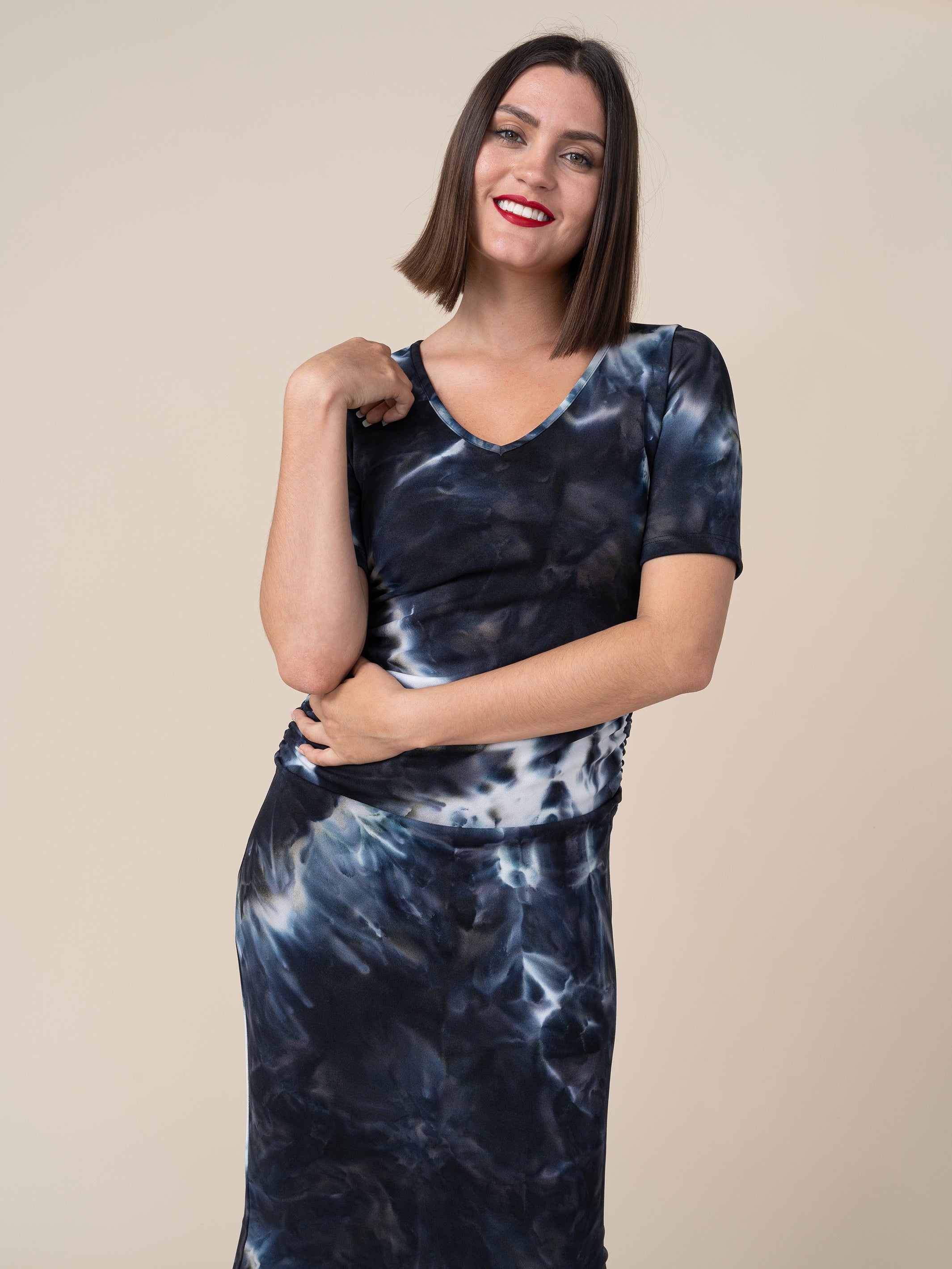 Vestido Laura Estampado Azul