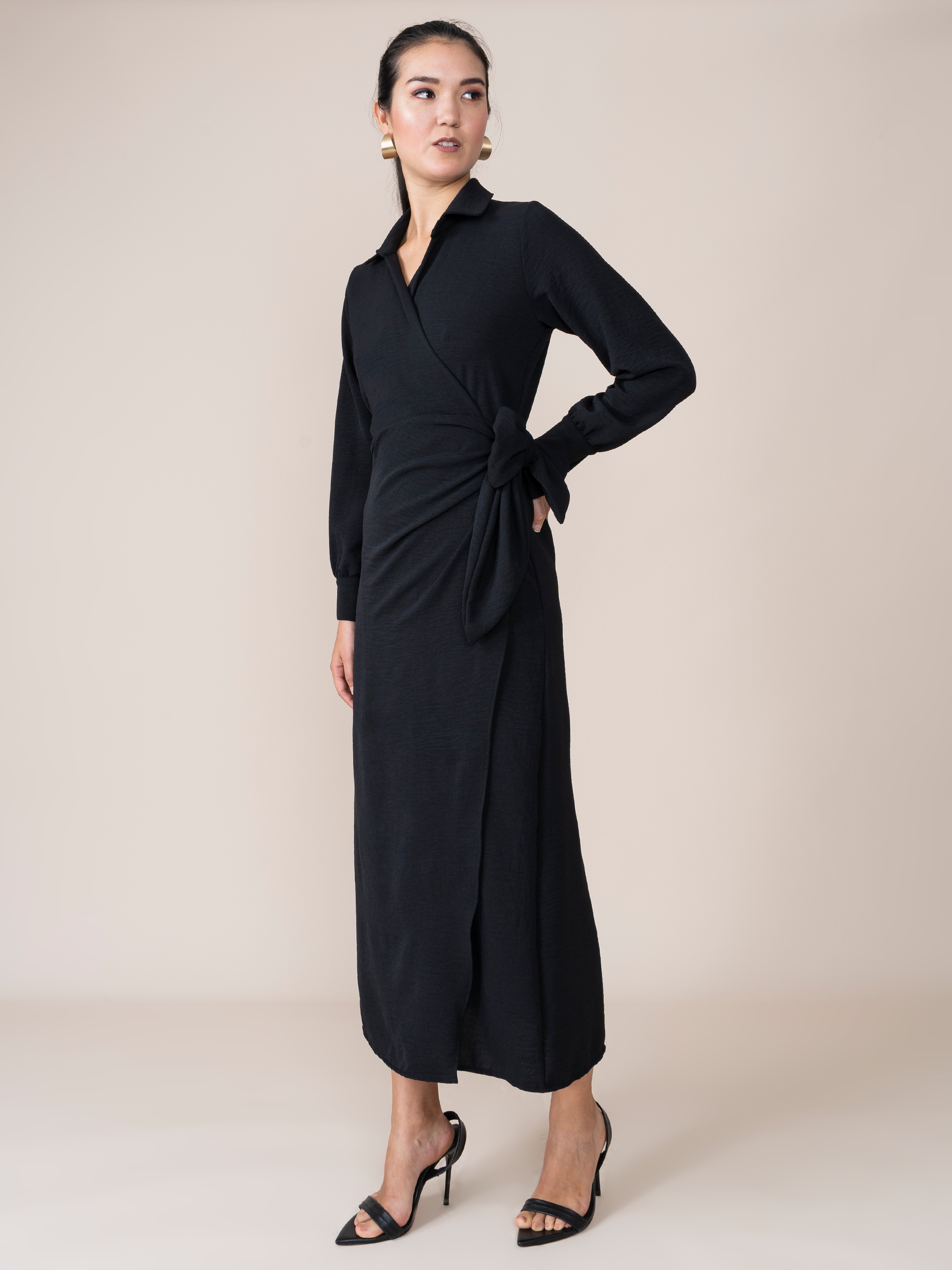 Vestido Envolvente Susana Negro
