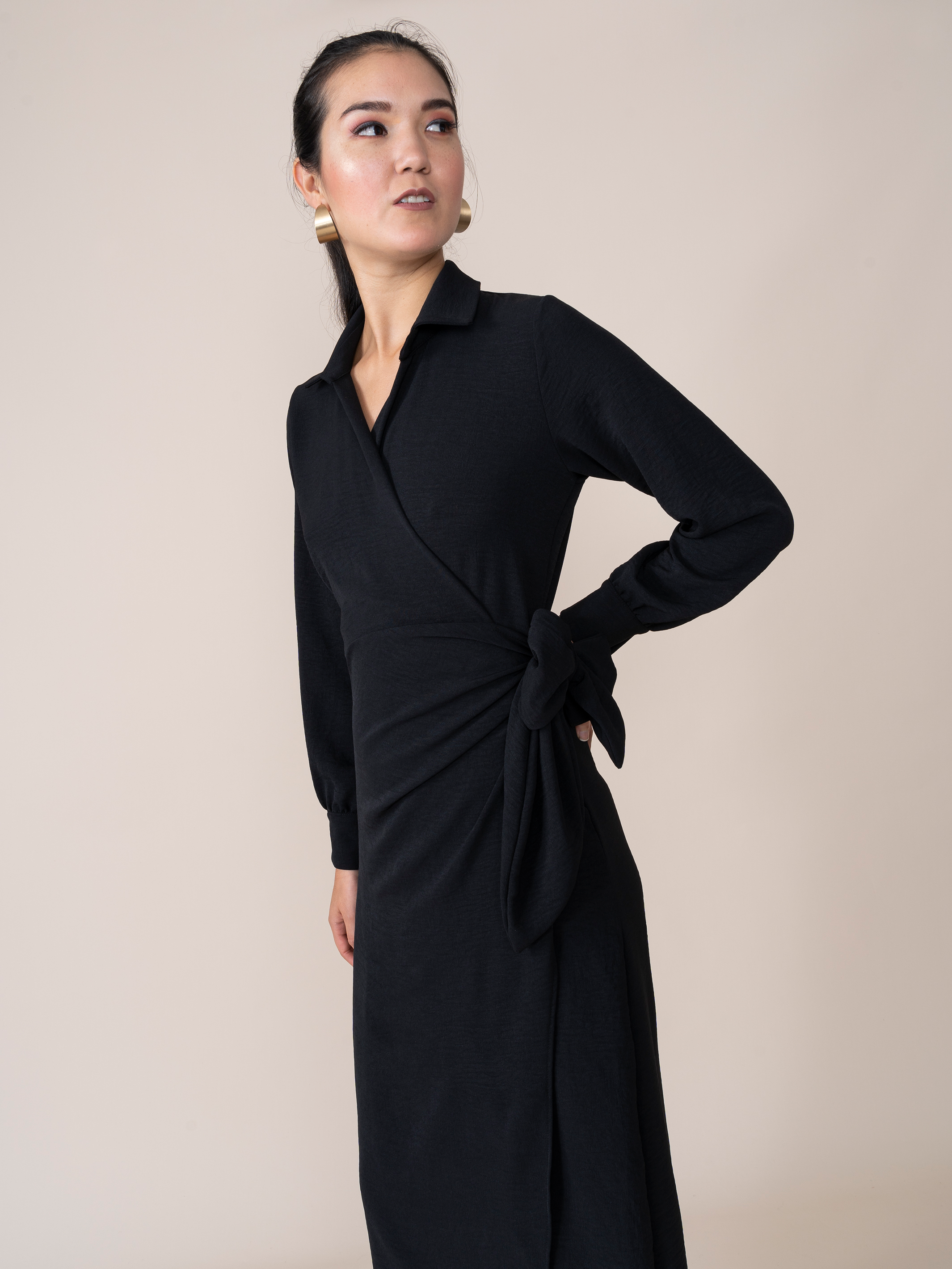 Vestido Envolvente Susana Negro