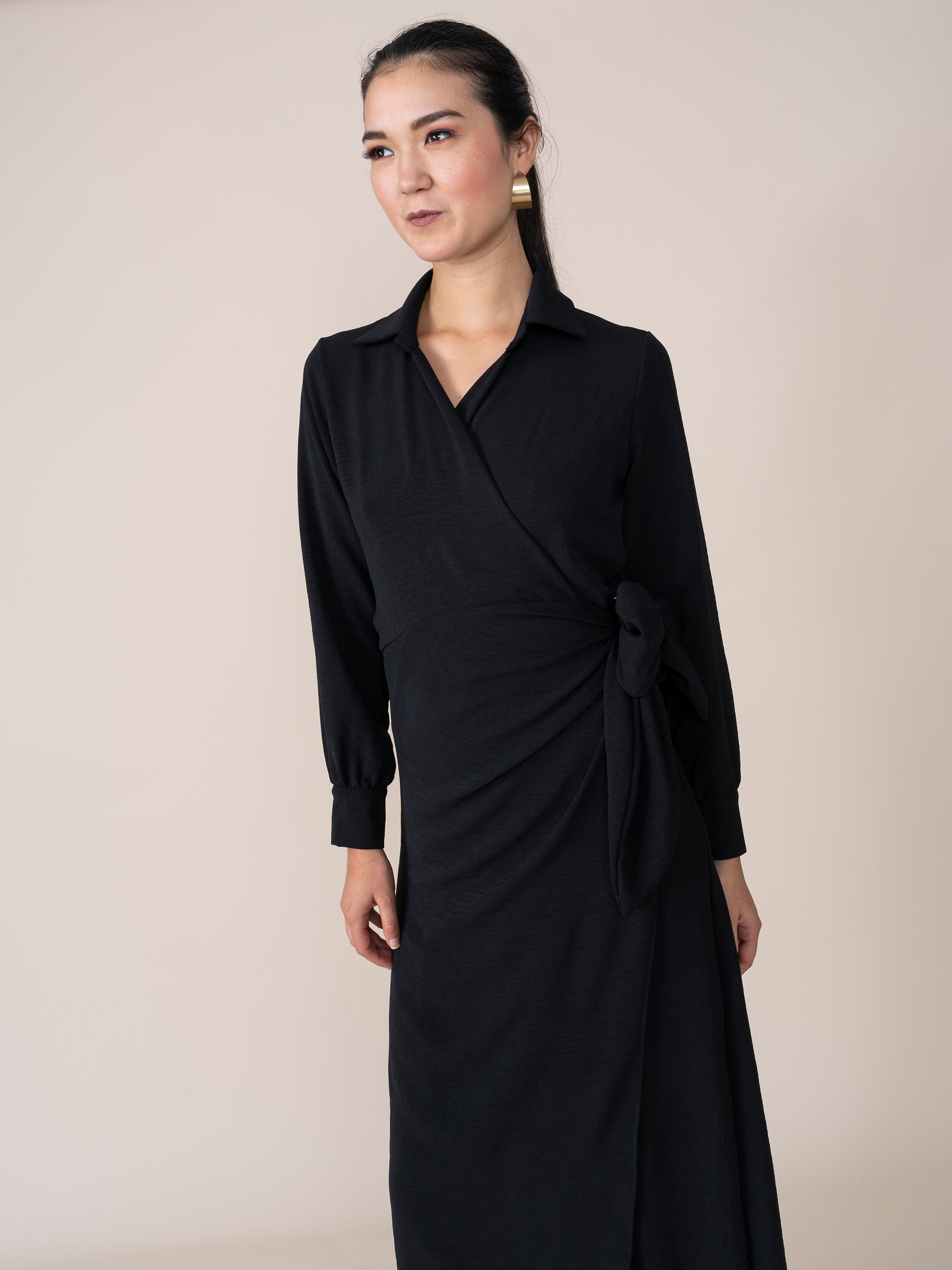 Vestido Envolvente Susana Negro