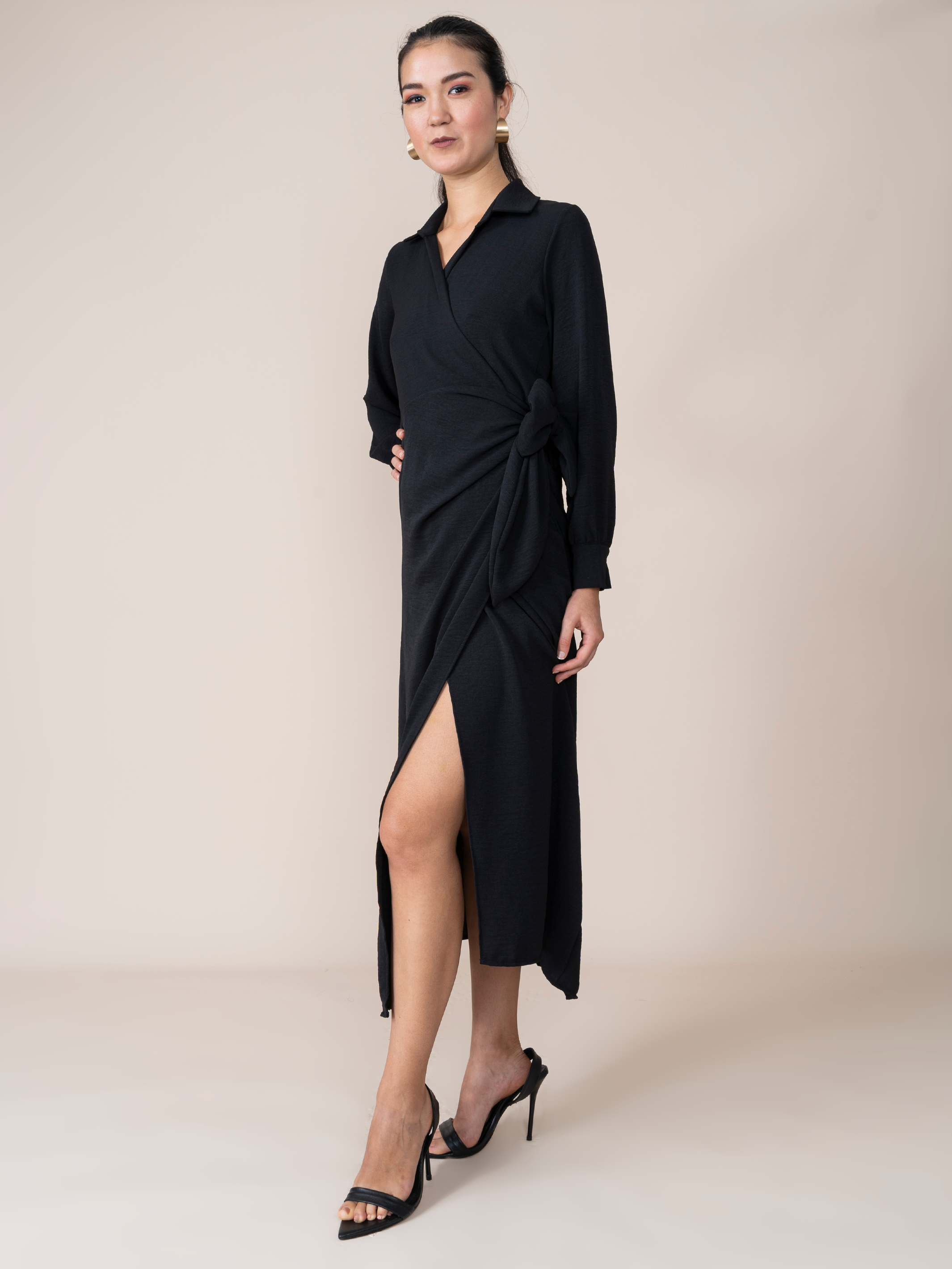 Vestido Envolvente Susana Negro