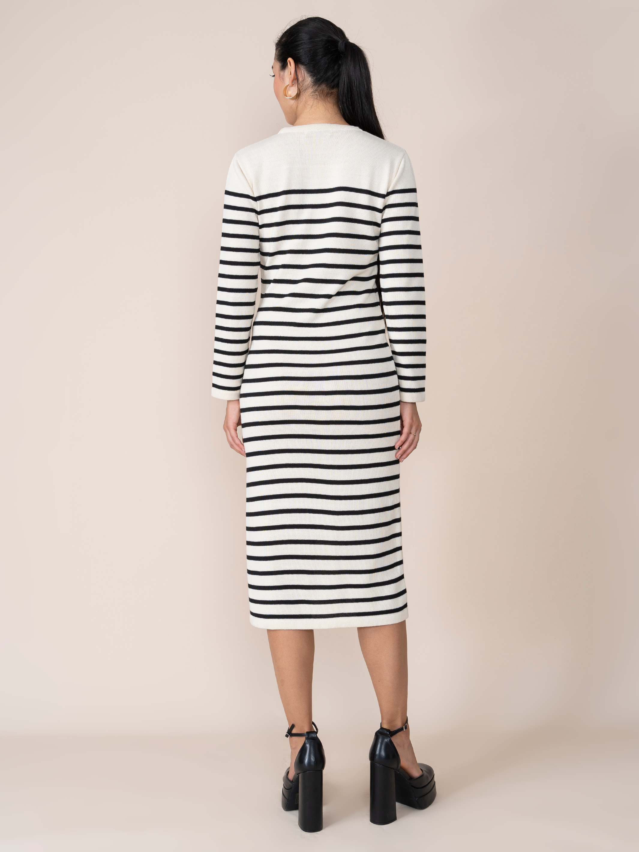 Vestido Tejido Lisbet Rayas Negras